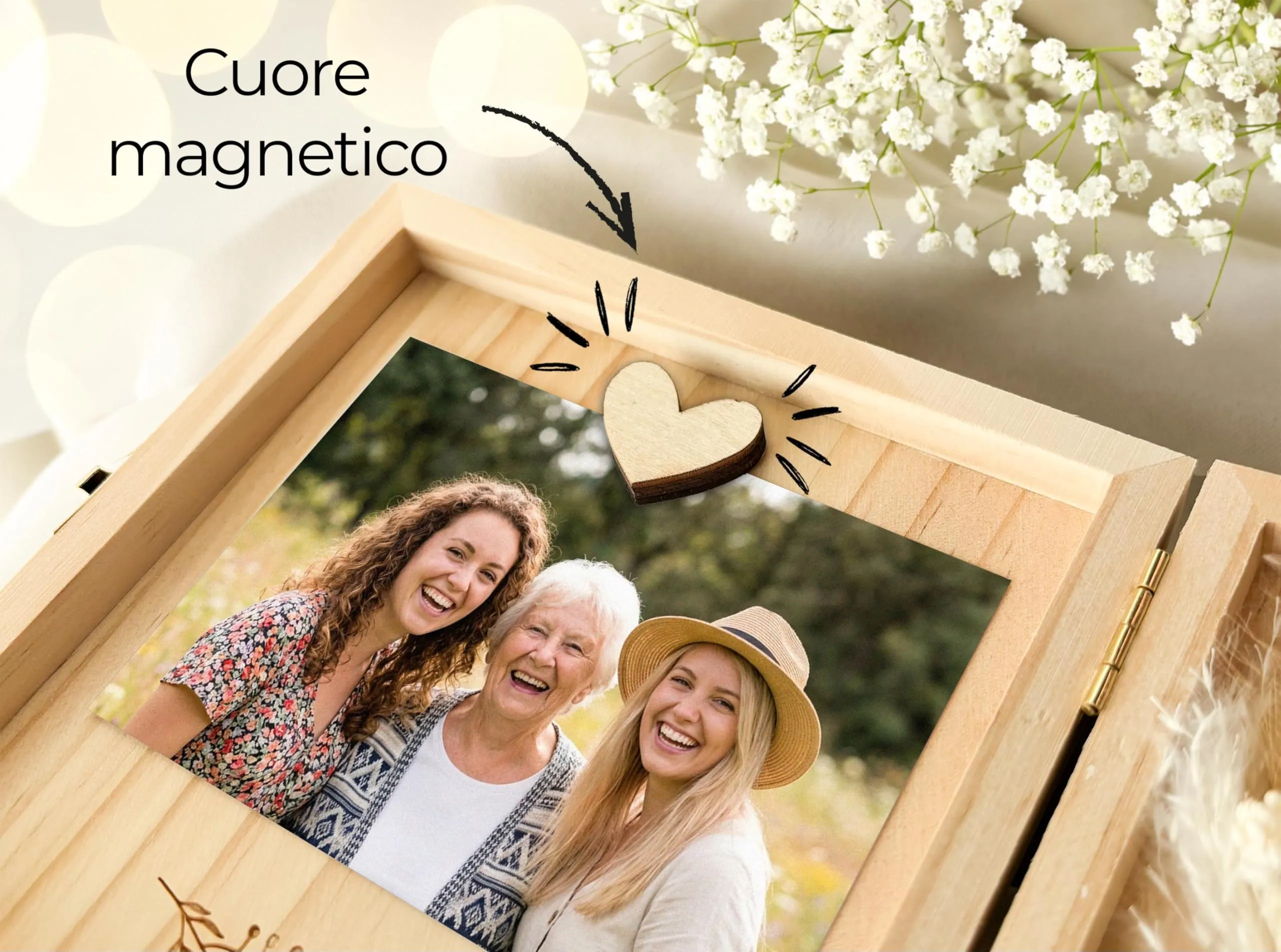 Joli Coon Cofanetto regalo bisnonna in legno, 14 x 14 x 3 cm - immagine 6