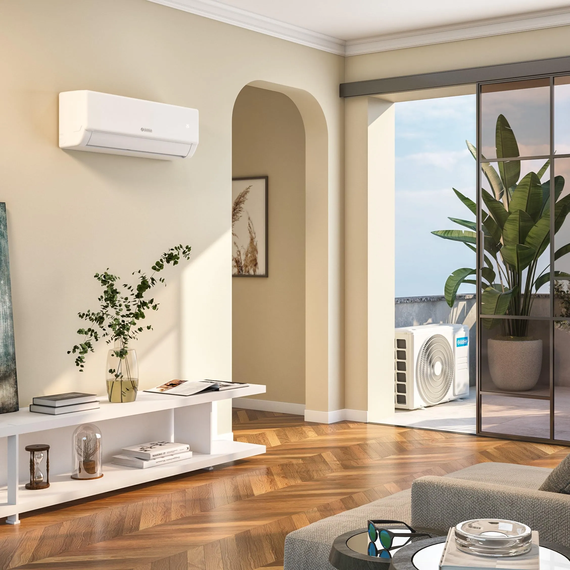 Olimpia Splendid Aryal Dual 14 con Unità Interna Alyas S2, Climatizzatore Multisplit Inverter 9.000+12.000 BTU/h, Gas R32, Classe A++, Wireless Control incluso - immagine 11