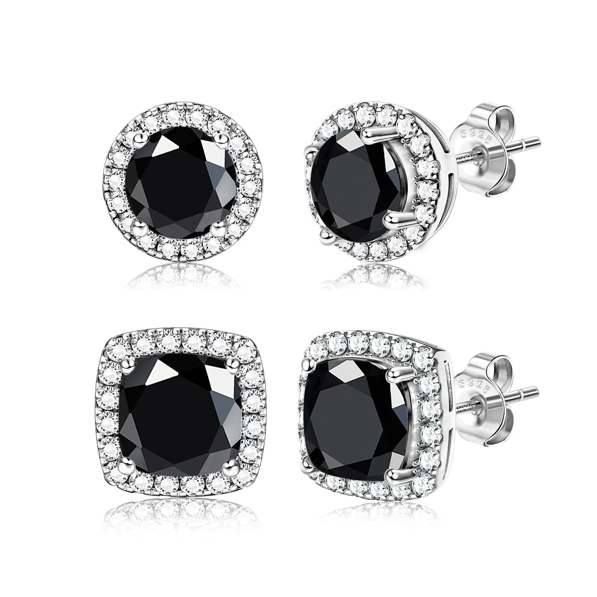 Dochais Orecchini in Argento Sterling 925 con Zirconi Cubici per Uomo e Donna - immagine 1