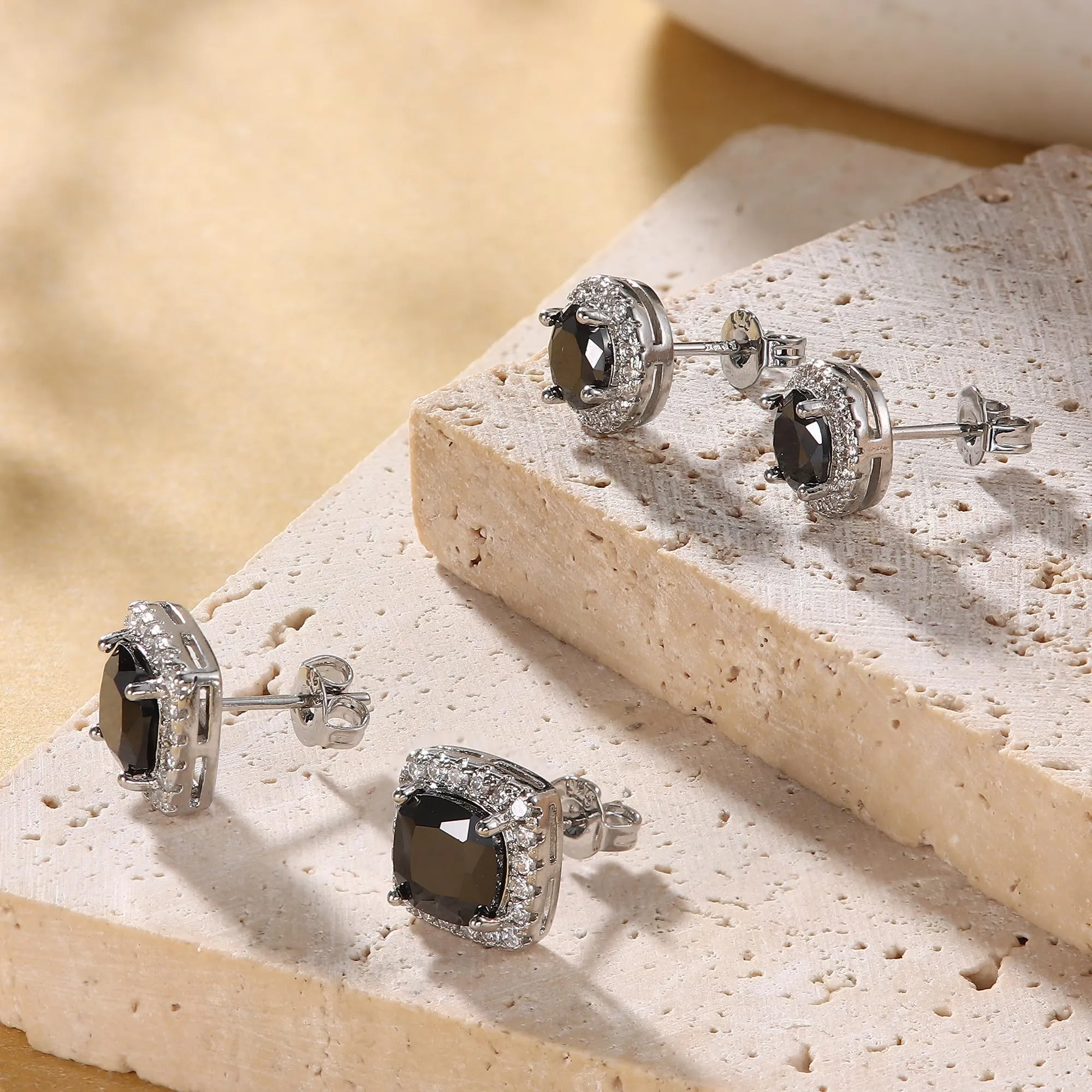Dochais Orecchini in Argento Sterling 925 con Zirconi Cubici per Uomo e Donna - immagine 5