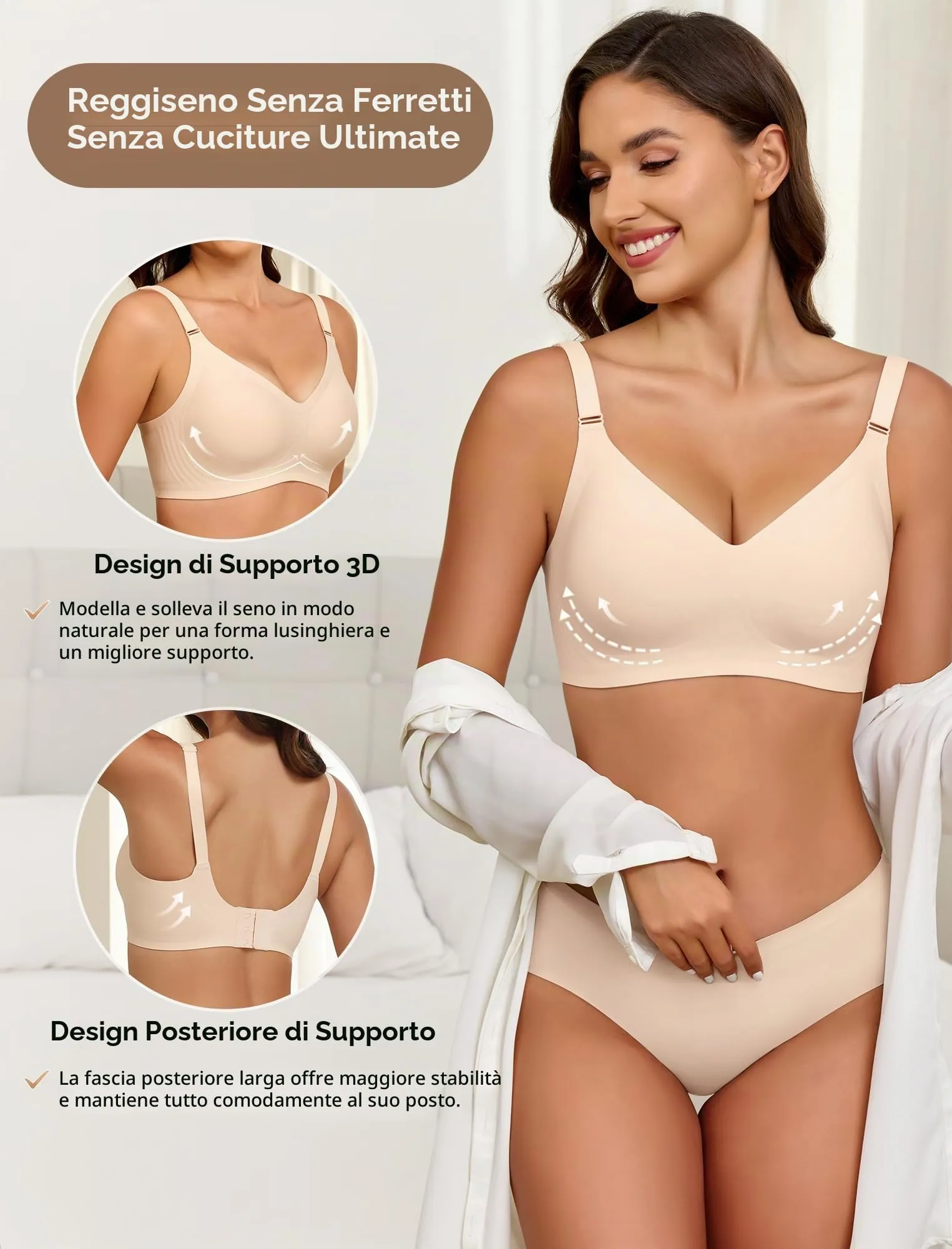 EIISSION Reggiseno Donna Senza Ferretto Seamless Comfort Classico - immagine 4