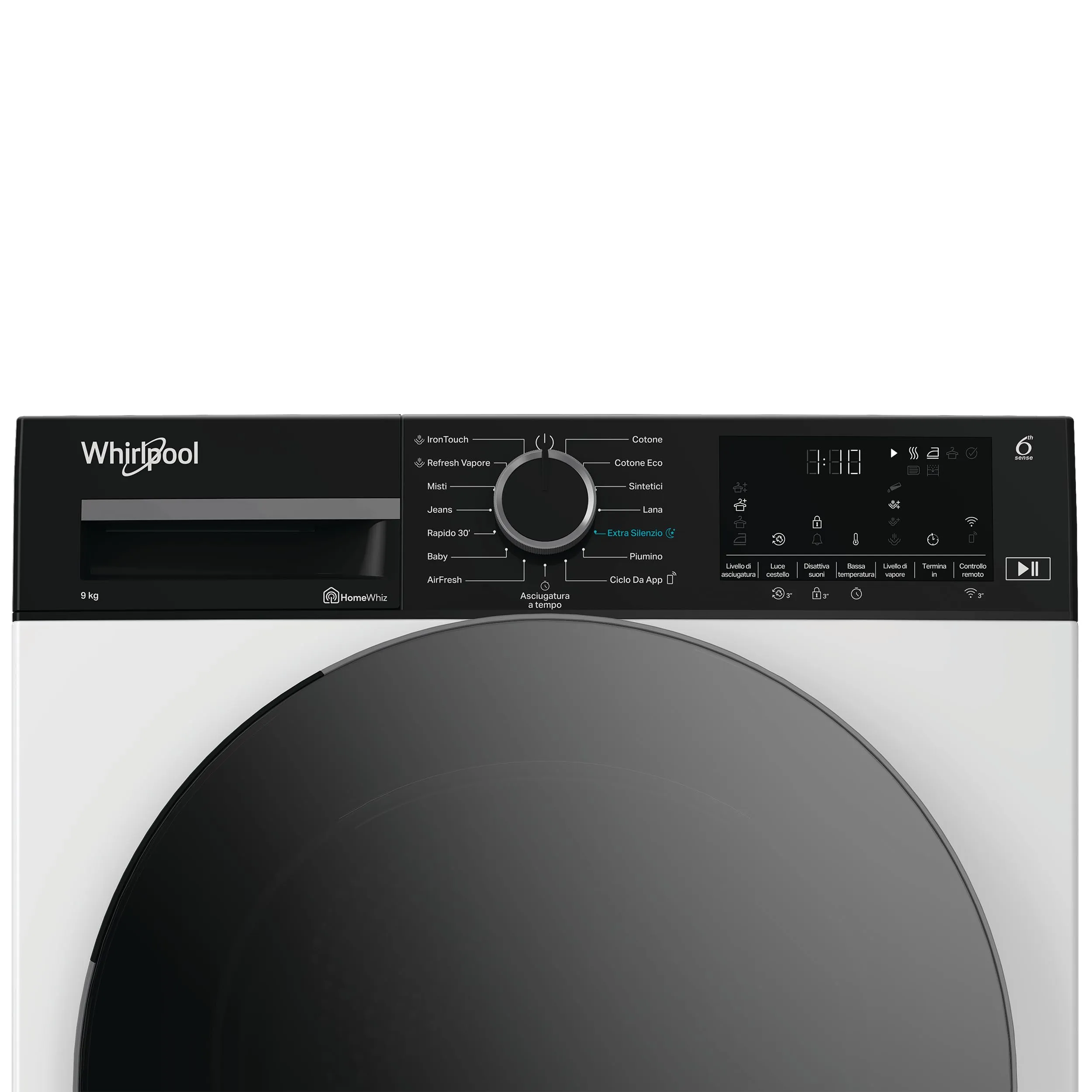 Whirlpool CWD96MWBSIT Asciugatrice a libera installazione, 9 kg, Classe Energetica A, Bianco - immagine 2