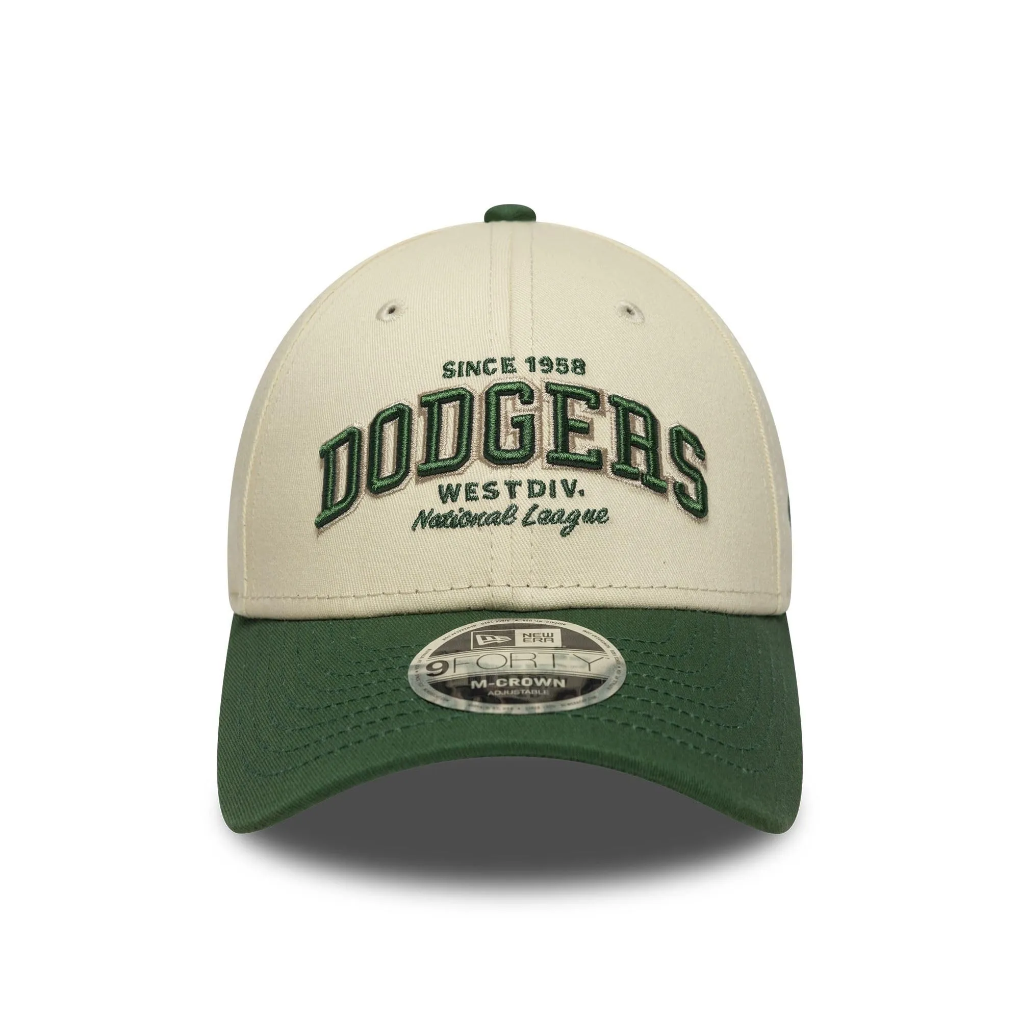 New Era Los Angeles Dodgers MLB Wordmark 9Forty M-Crown Cap - Beige Verde - immagine 2