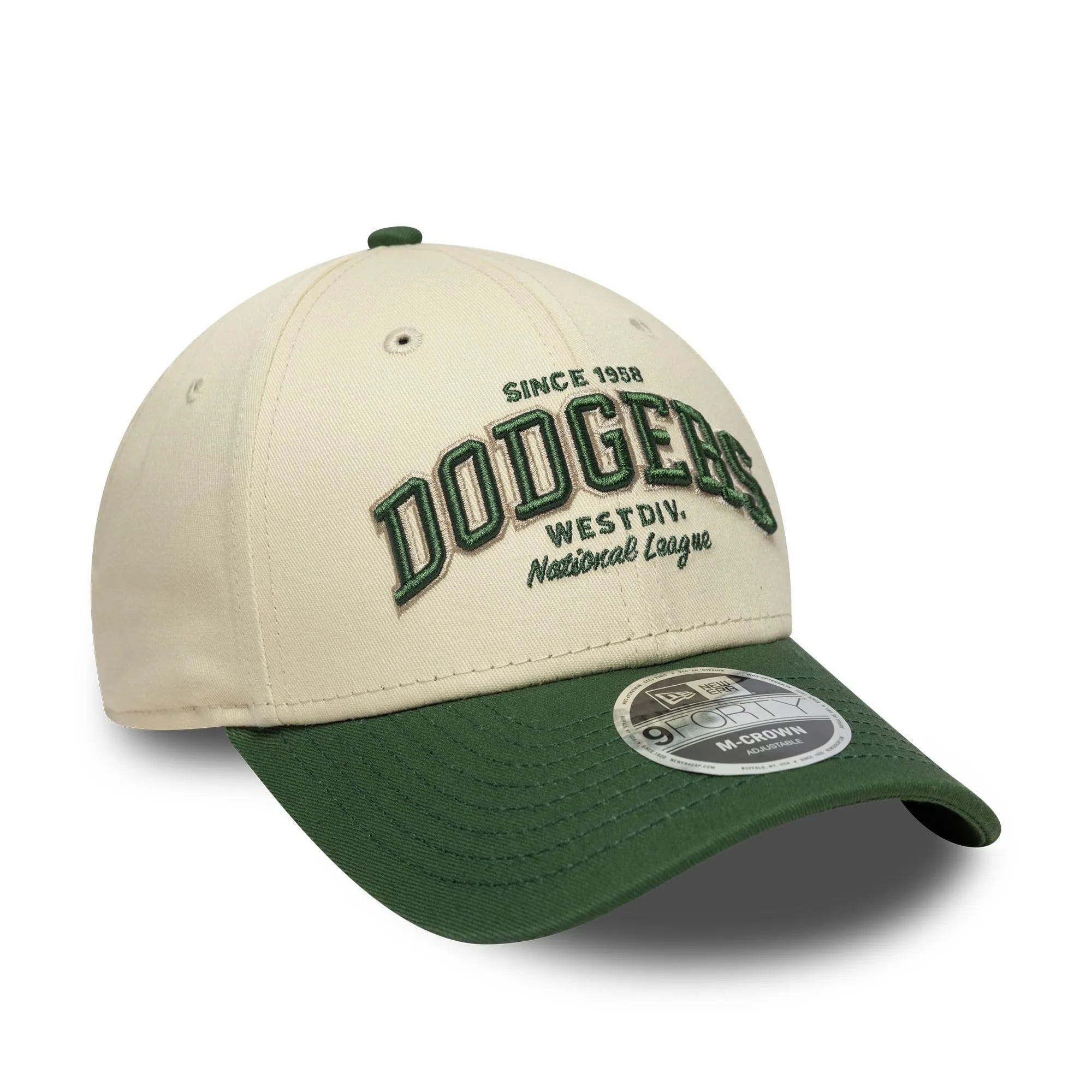 New Era Los Angeles Dodgers MLB Wordmark 9Forty M-Crown Cap - Beige Verde - immagine 3