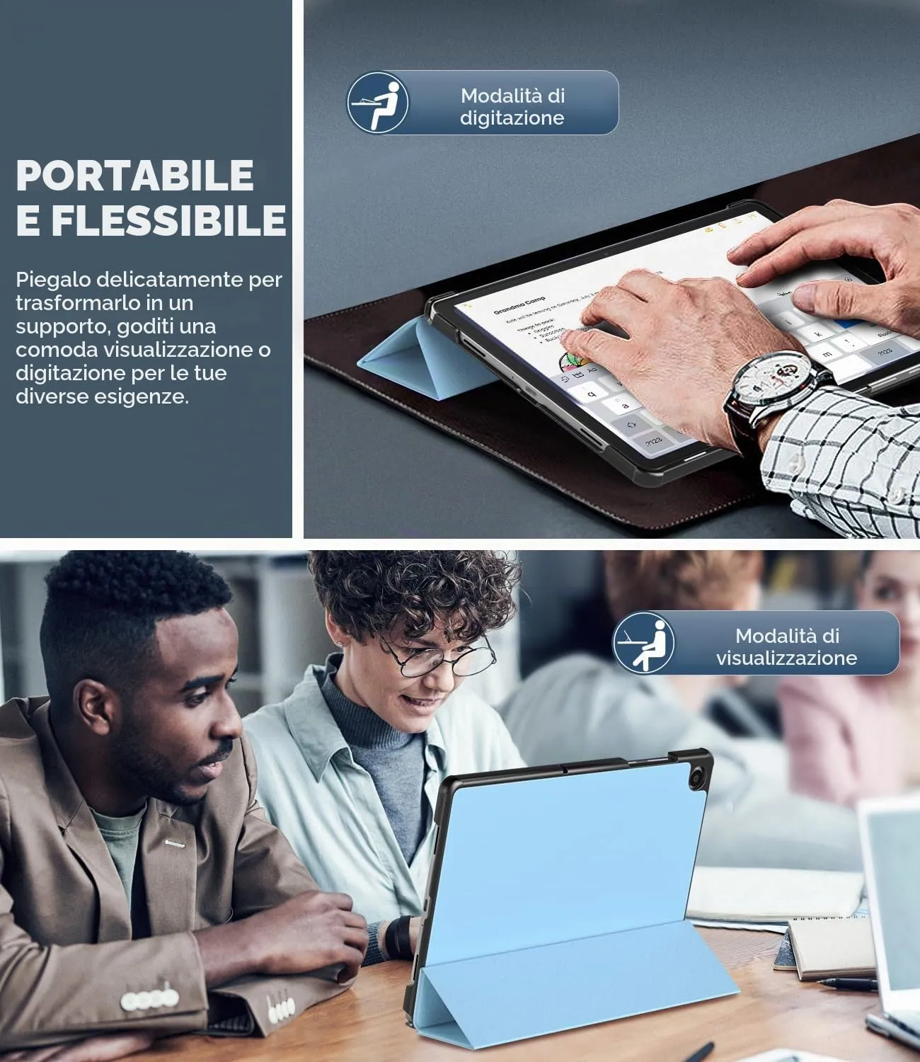TiMOVO Cover per Samsung Galaxy Tab A11+ / A9+ 11" (2025/2023), Cielo Blu - immagine 3