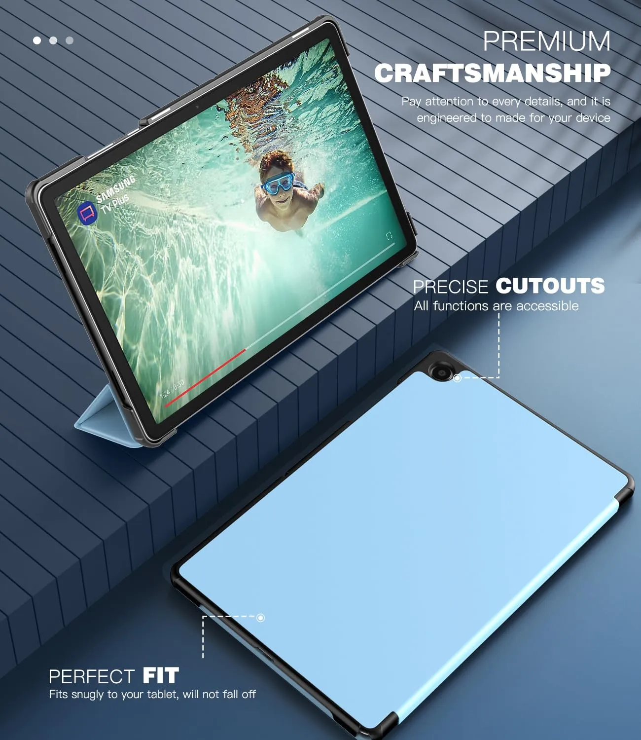 TiMOVO Cover per Samsung Galaxy Tab A11+ / A9+ 11" (2025/2023), Cielo Blu - immagine 4
