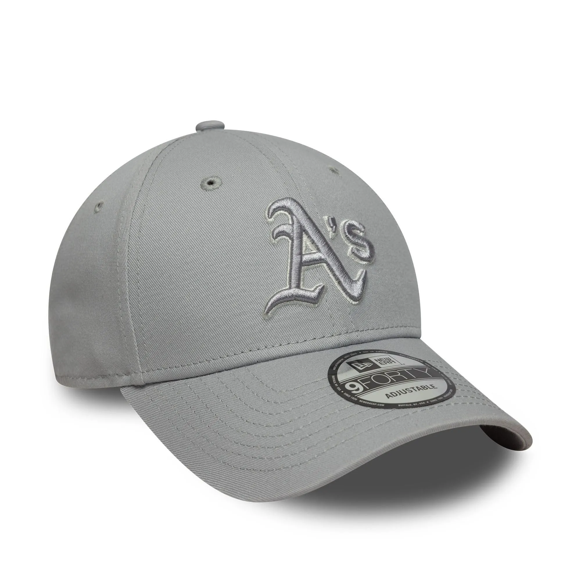 New Era Oakland Athletics MLB Team Outline 9Forty Cap - Light Grey - immagine 3