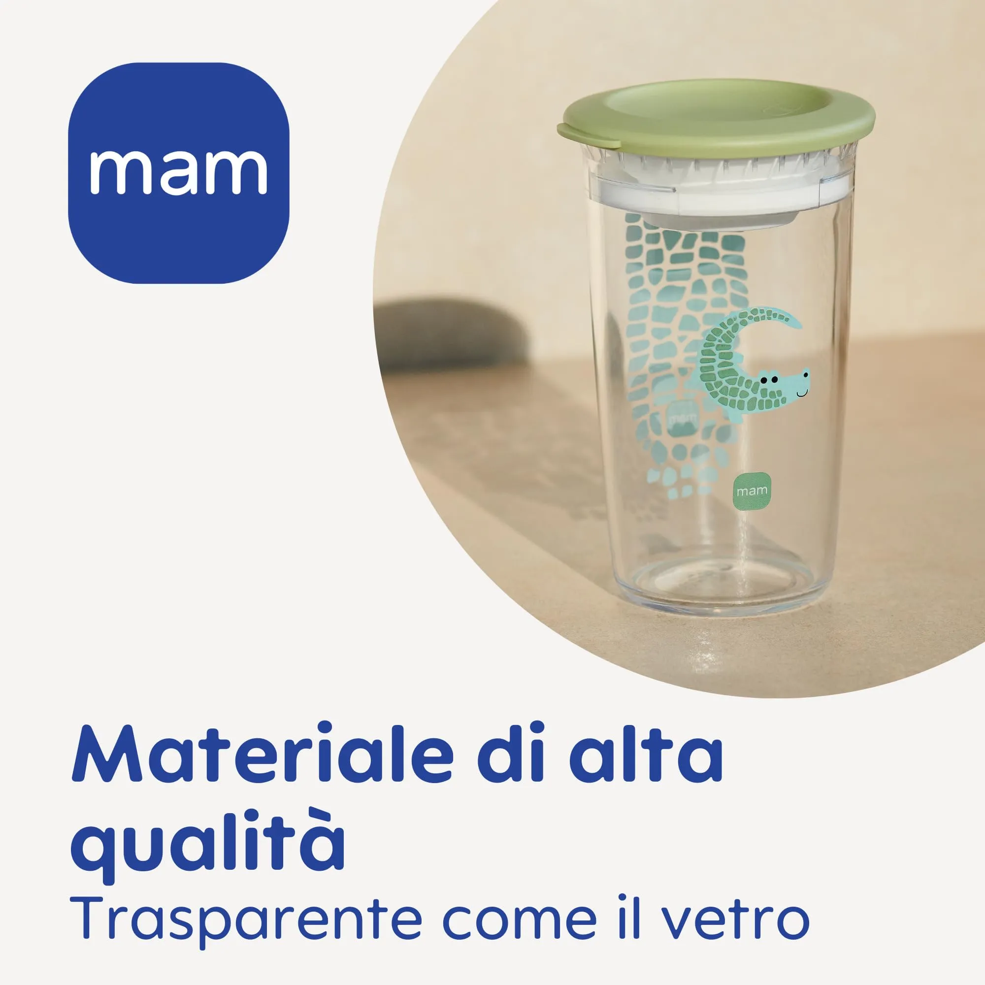 MAM Easy to Drink Cup 360°, Set da 2, Verde - immagine 5