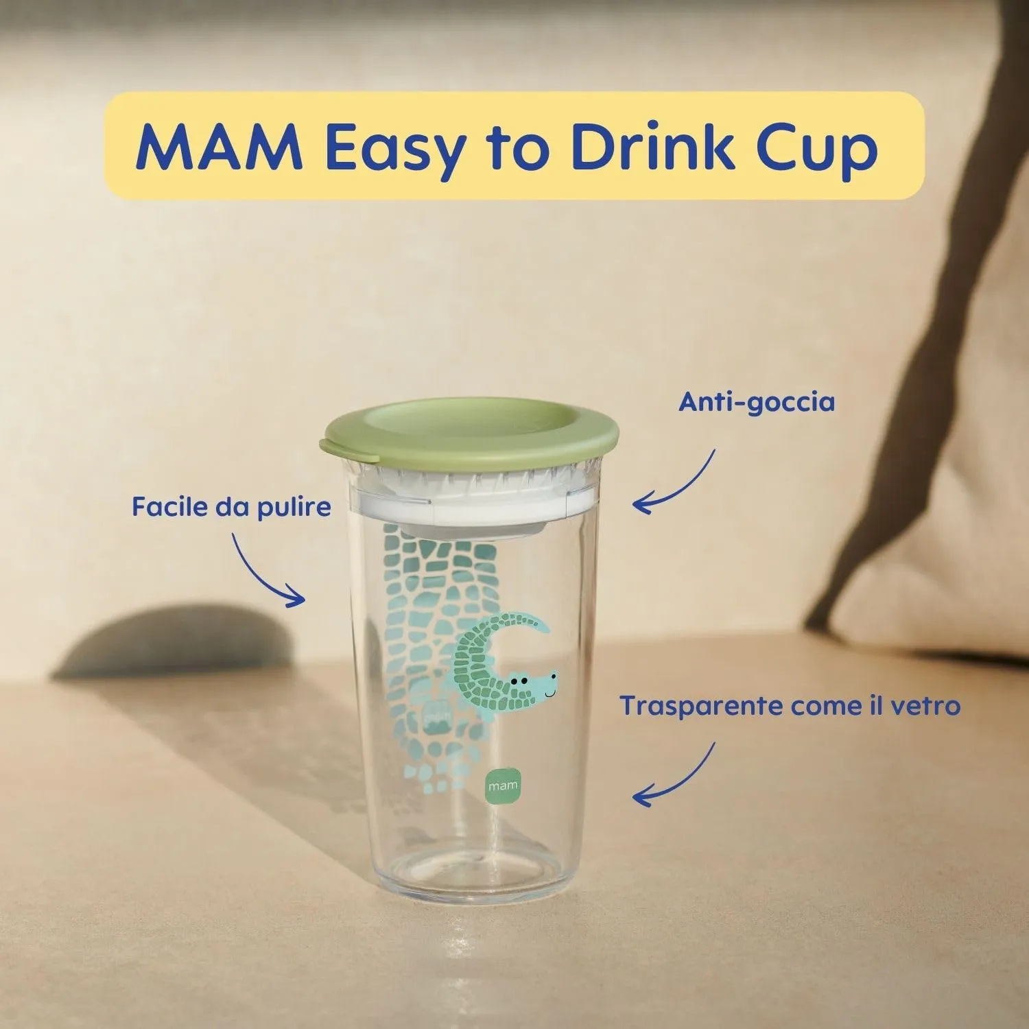 MAM Easy to Drink Cup 360°, Set da 2, Verde - immagine 6