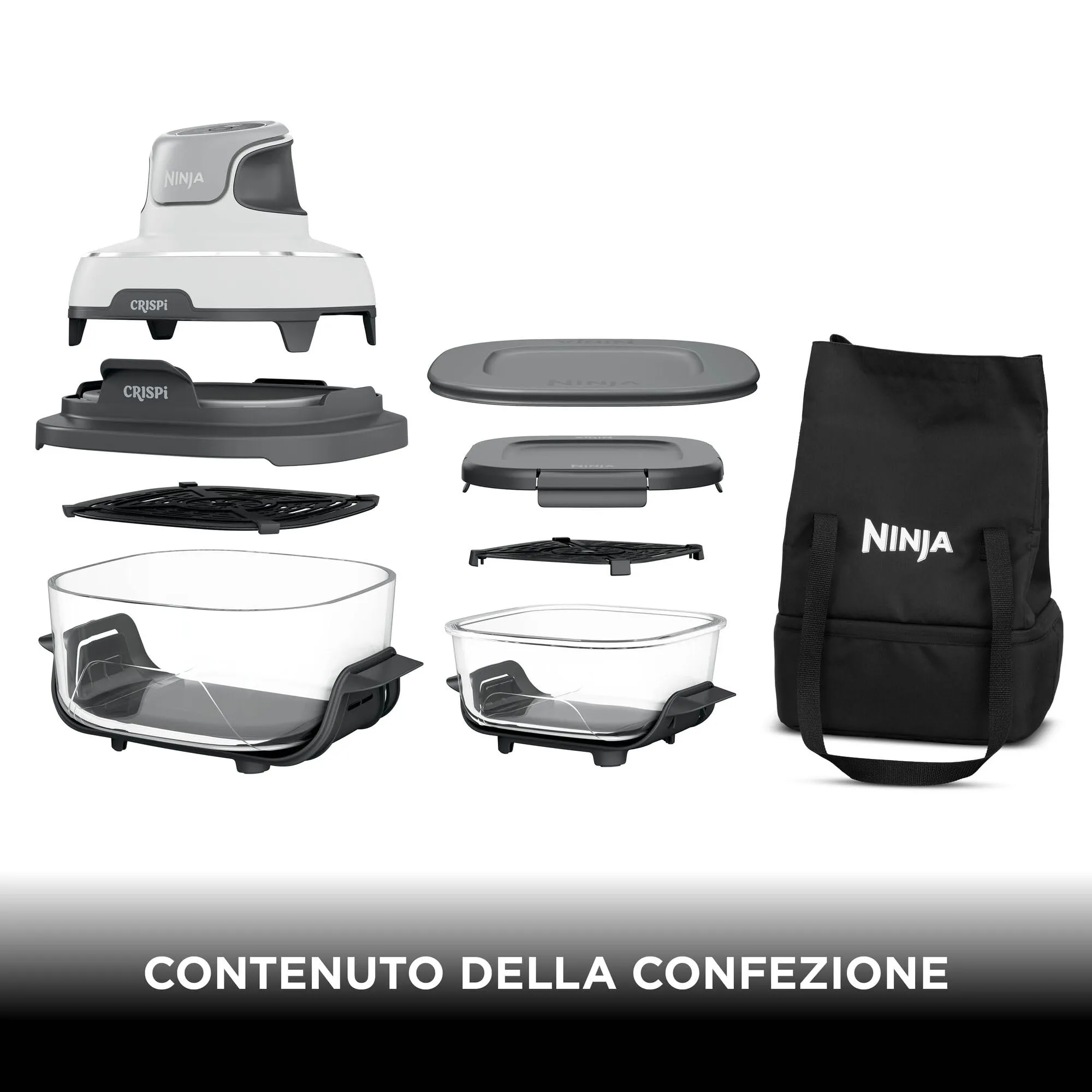 Ninja CRISPi Friggitrice ad Aria Portatile 4 in 1, 3,8L, Bianca - immagine 3
