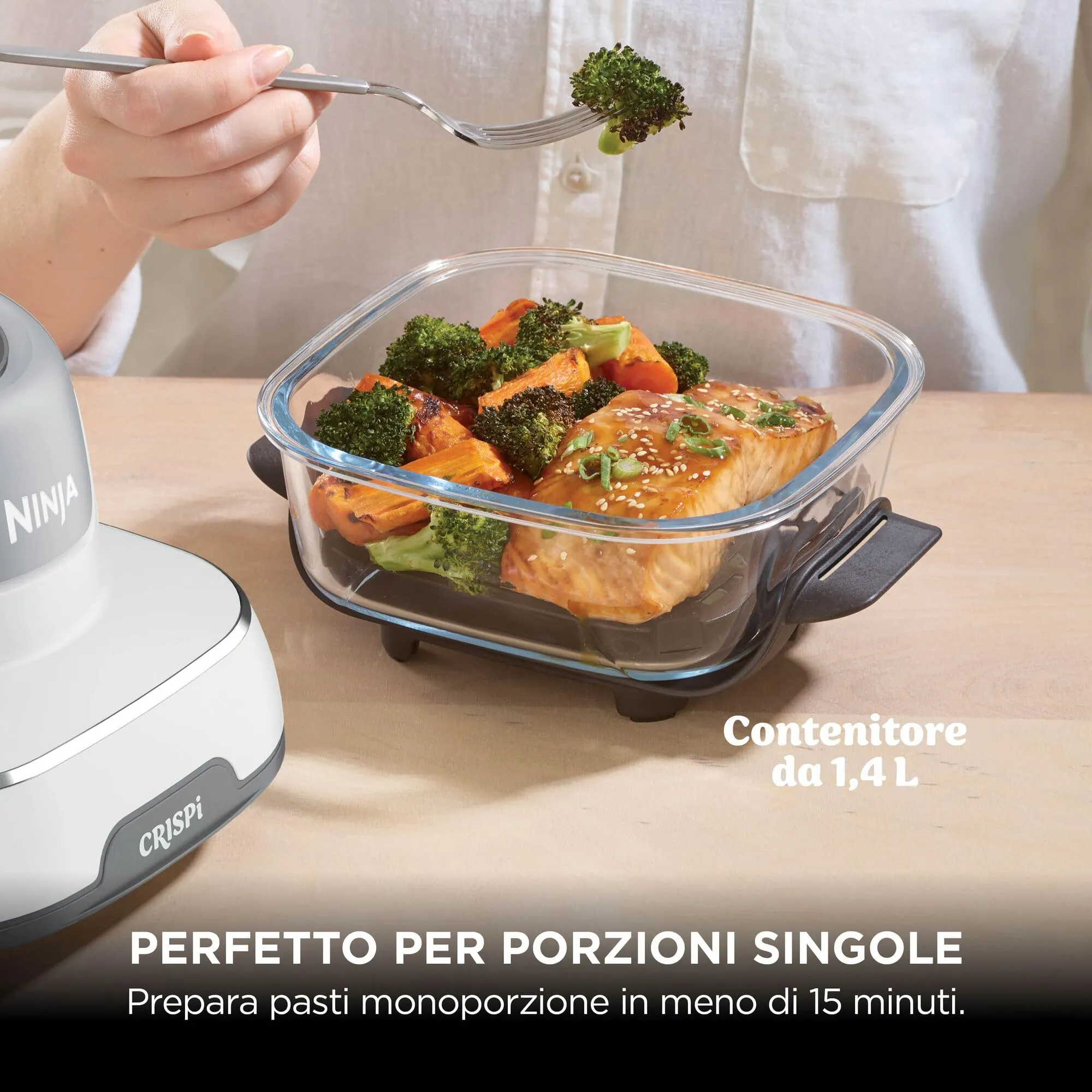 Ninja CRISPi Friggitrice ad Aria Portatile 4 in 1, 3,8L, Bianca - immagine 8