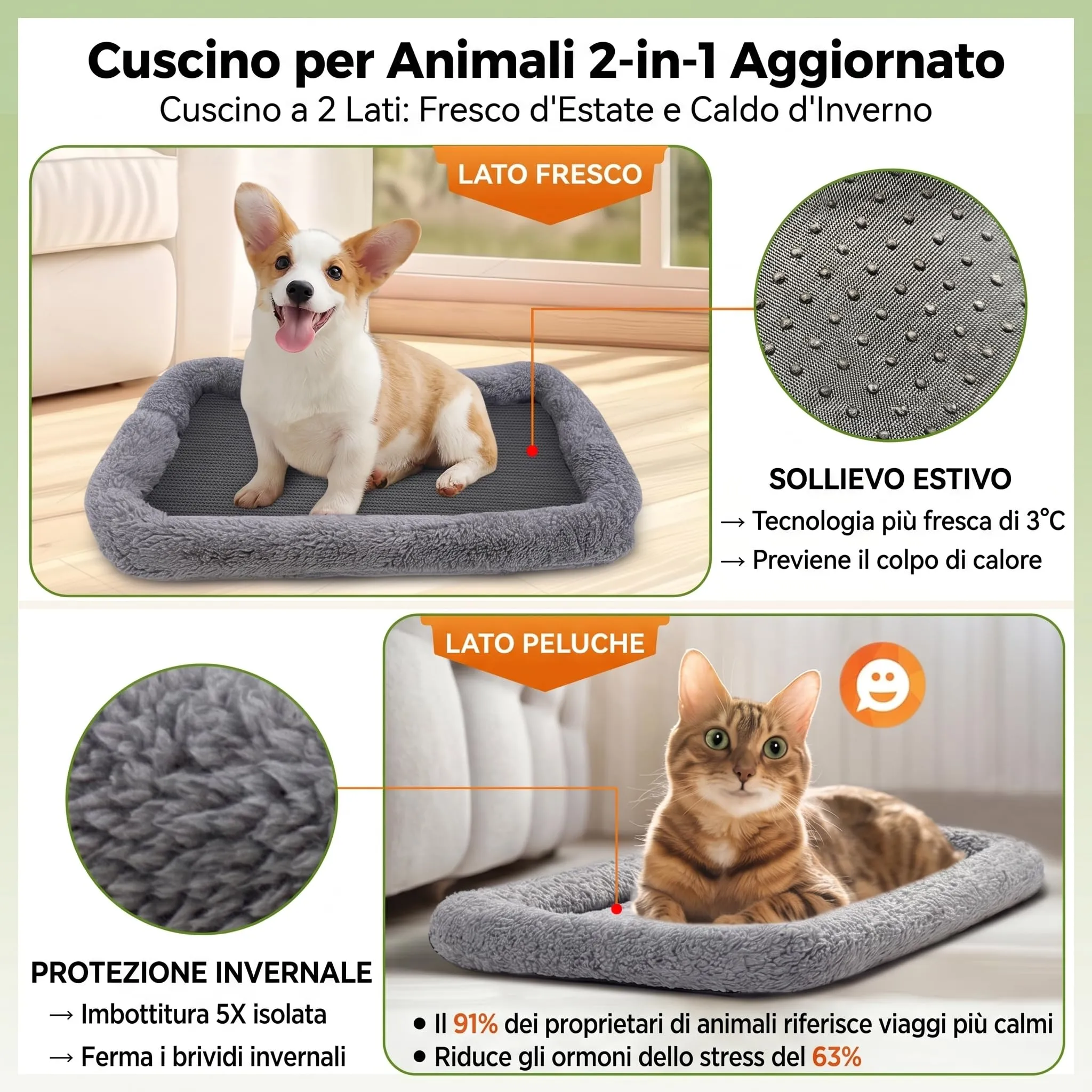 Morpilot Trasportino per Gatti e Cani fino a 7 kg, Pieghevole, 44x31x34cm, Turchese - immagine 2