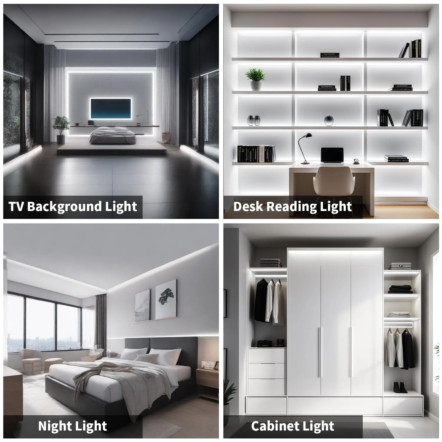 ShineBurky Striscia LED COB 10 Metri 24V Bianco Freddo Flessibile - immagine 6