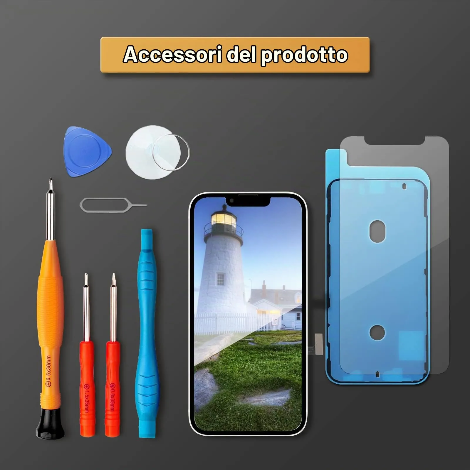 LL TRADER Schermo LCD 6,1'' per iPhone 13 con Kit di Riparazione - immagine 7