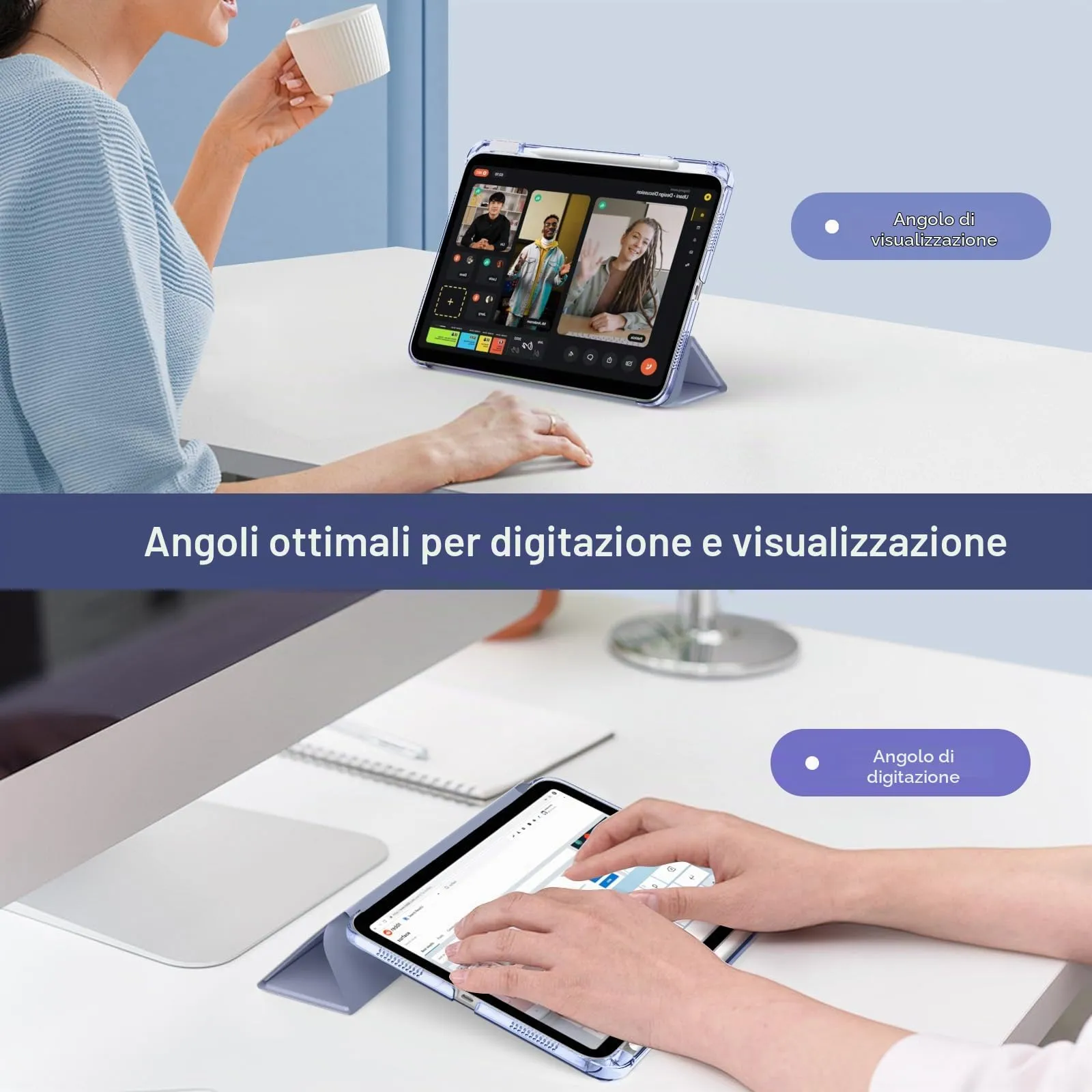 MoKo Cover per iPad Air 11 Pollici (M4/M3/M2) 2024-2026 con Portapenna - immagine 4