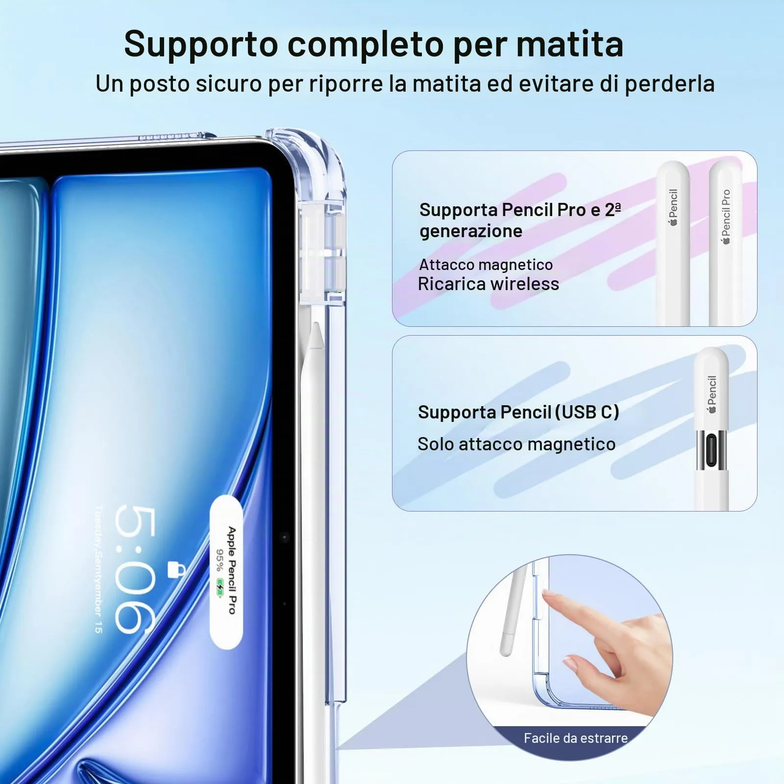MoKo Cover per iPad Air 11 Pollici (M4/M3/M2) 2024-2026 con Portapenna - immagine 6