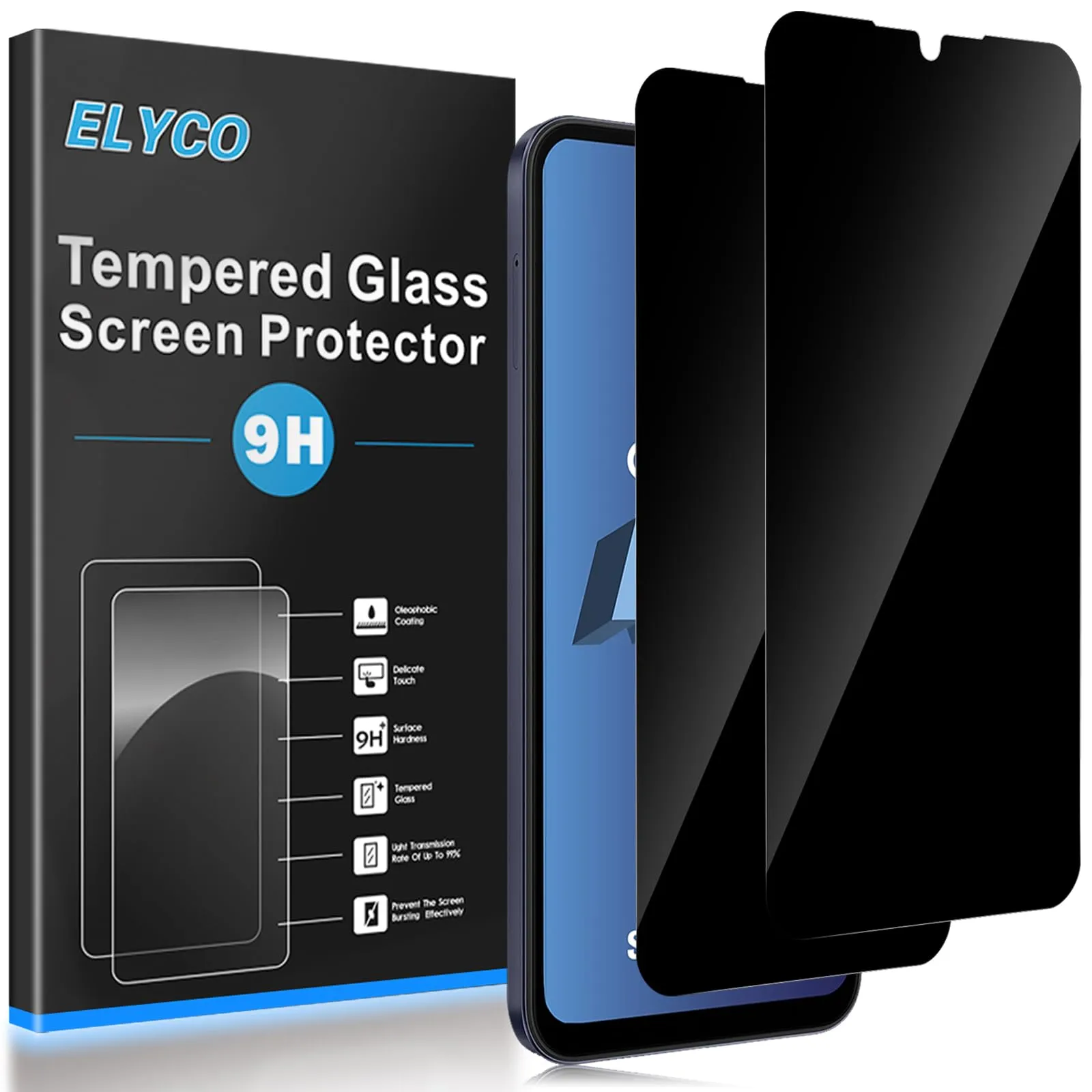 ELYCO Vetro Temperato Privacy per Samsung Galaxy A25 5G, 2 Pezzi - immagine 1