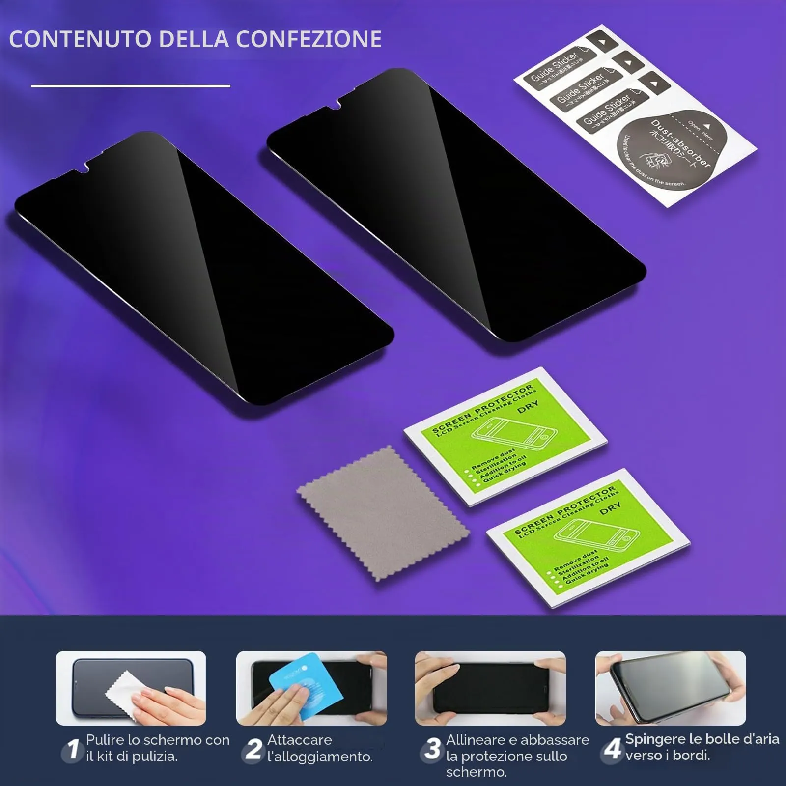 ELYCO Vetro Temperato Privacy per Samsung Galaxy A25 5G, 2 Pezzi - immagine 8