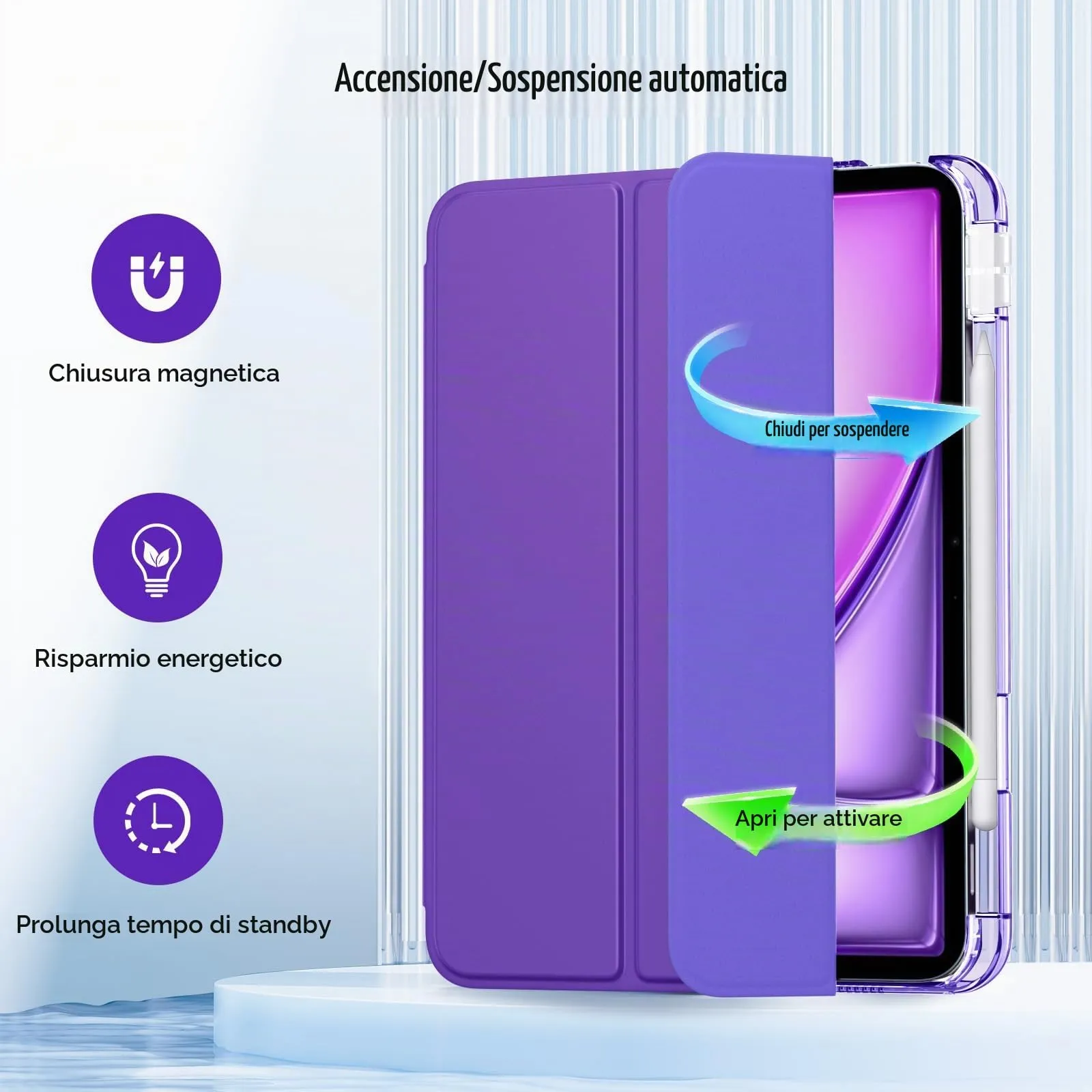 MoKo Cover per iPad Air 11 Pollici (M4/M3/M2) 2024-2026 con Portapenna - immagine 7