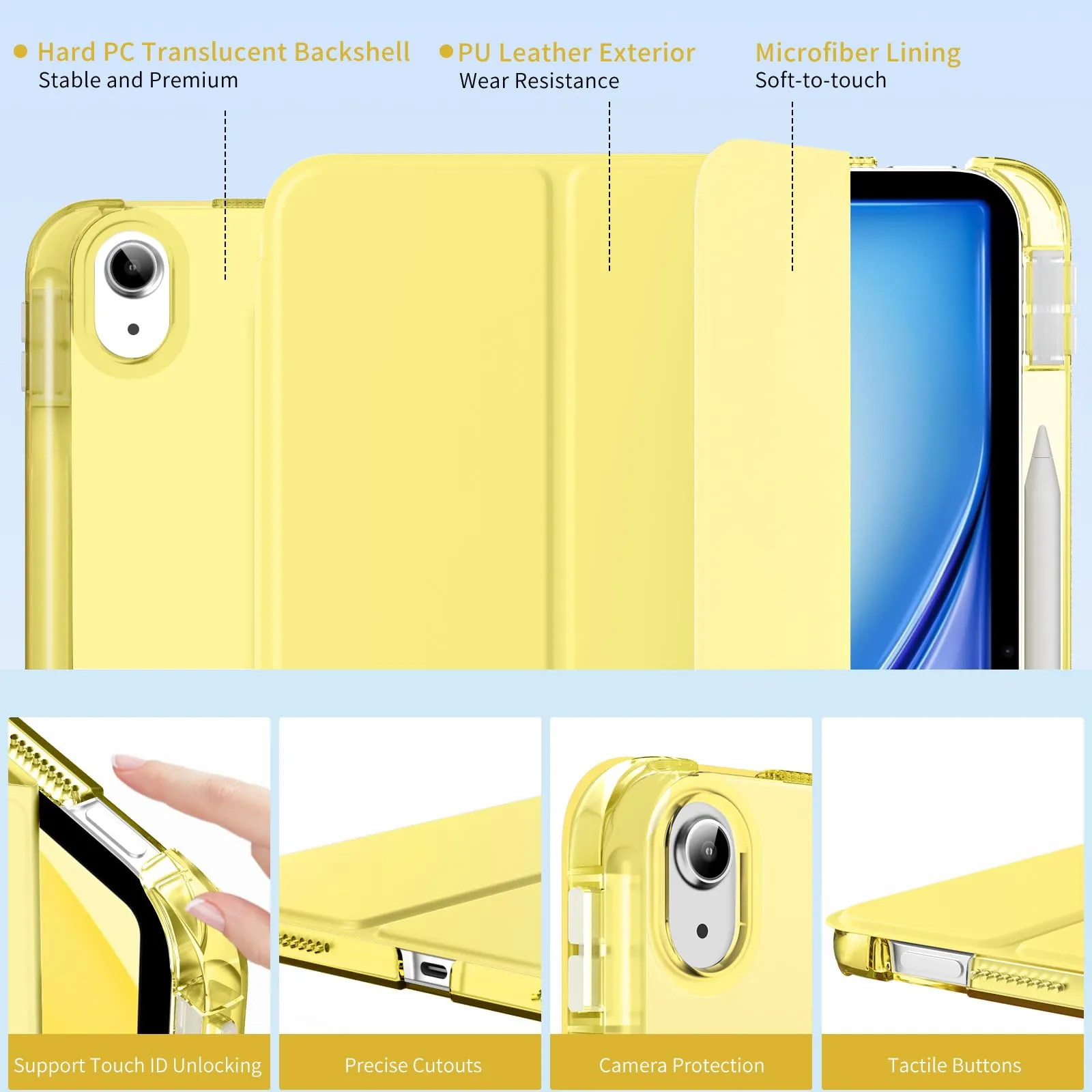 MoKo Cover per iPad Air 11 Pollici (M4/M3/M2) 2024-2026 con Portapenna - immagine 3