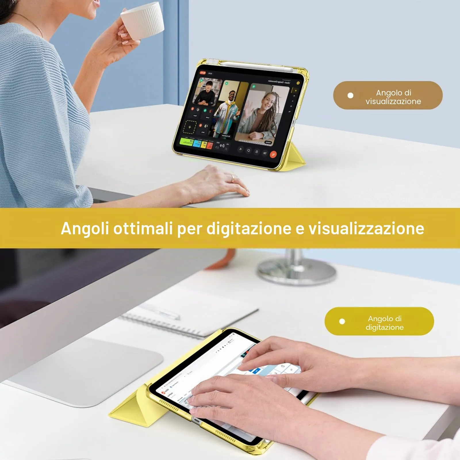 MoKo Cover per iPad Air 11 Pollici (M4/M3/M2) 2024-2026 con Portapenna - immagine 4