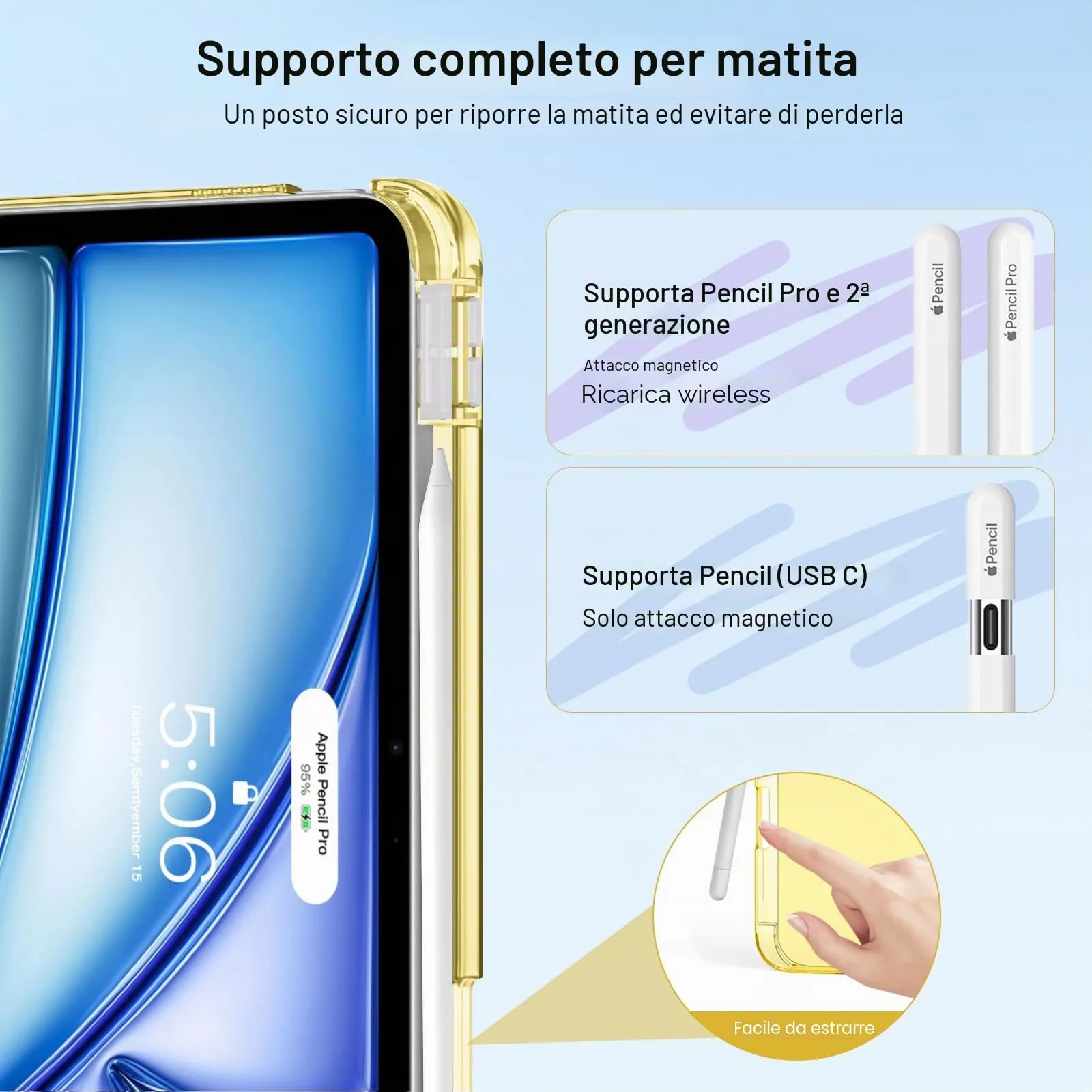 MoKo Cover per iPad Air 11 Pollici (M4/M3/M2) 2024-2026 con Portapenna - immagine 6