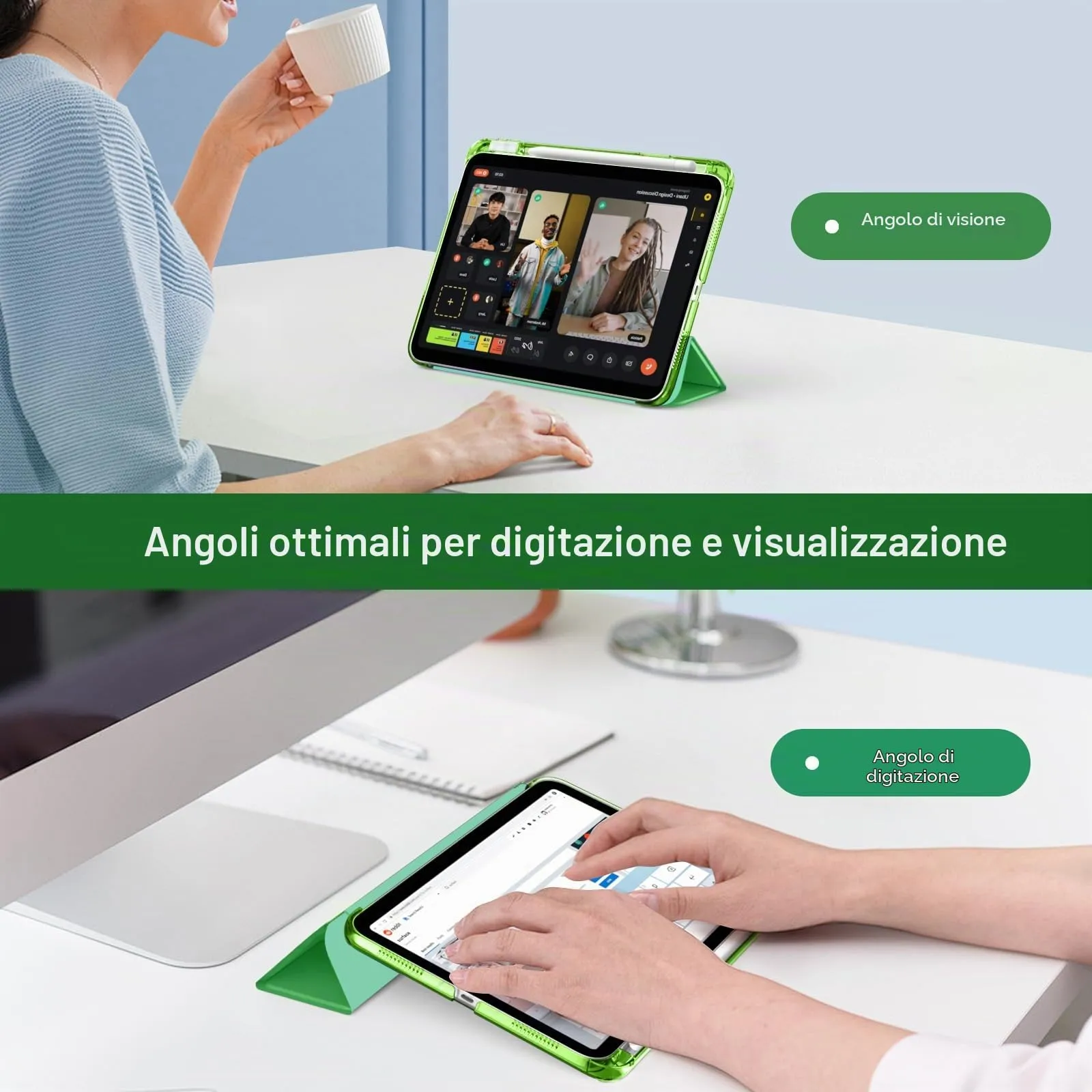 MoKo Cover per iPad Air 11 Pollici (M4/M3/M2) con Portapenna - immagine 4