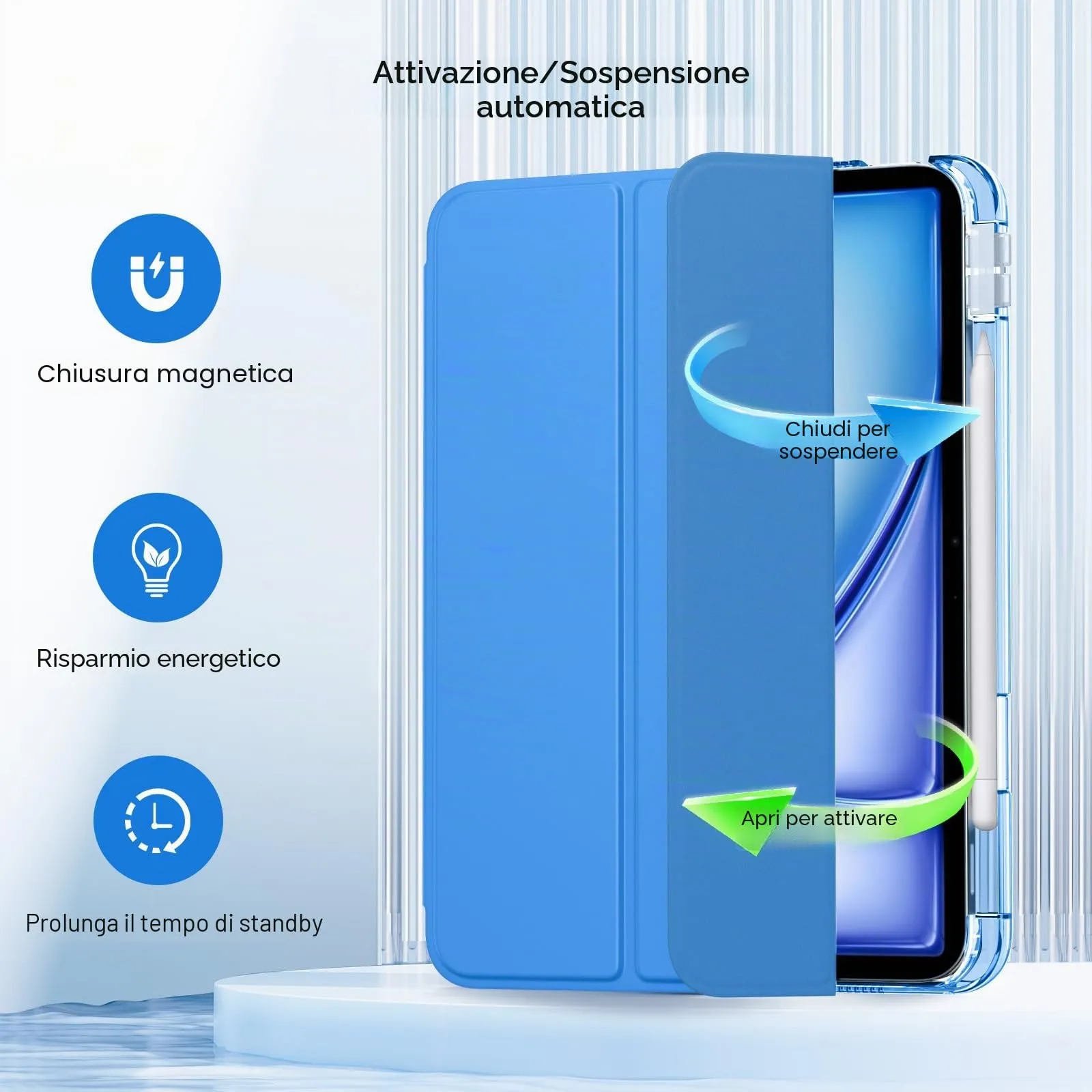 MoKo Cover per iPad Air 11 Pollici (M4/M3/M2) 2024-2026 con Portapenna - immagine 7
