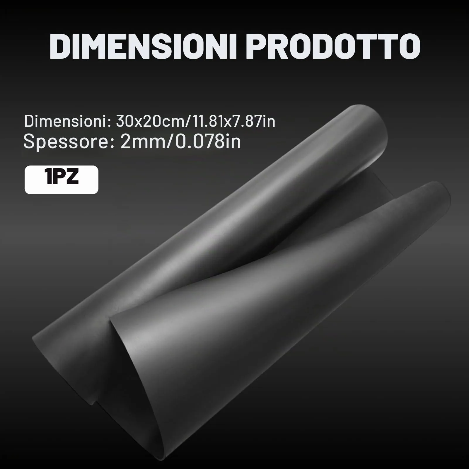 RowGlow Foglio di gomma nitrilica NBR 300x200x2 mm - immagine 2