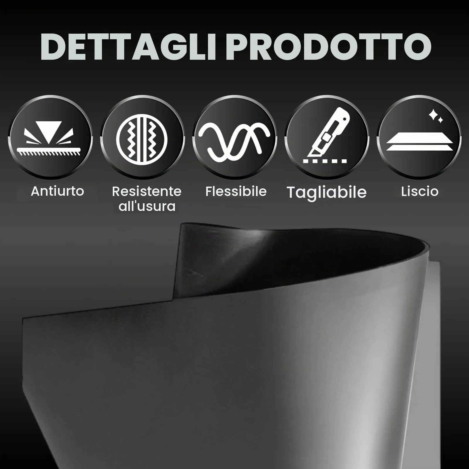 RowGlow Foglio di gomma nitrilica NBR 300x200x2 mm - immagine 3