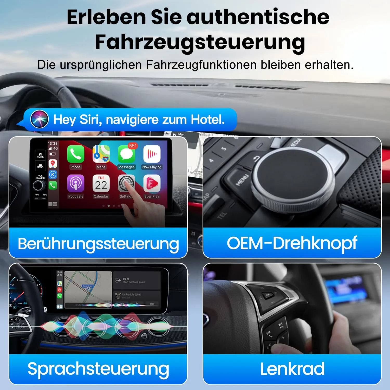 MMB CP-Ultra Adattatore Wireless CarPlay e Android Auto 2 in 1, Wi-Fi 6, Bluetooth 5.4, Nero - immagine 5