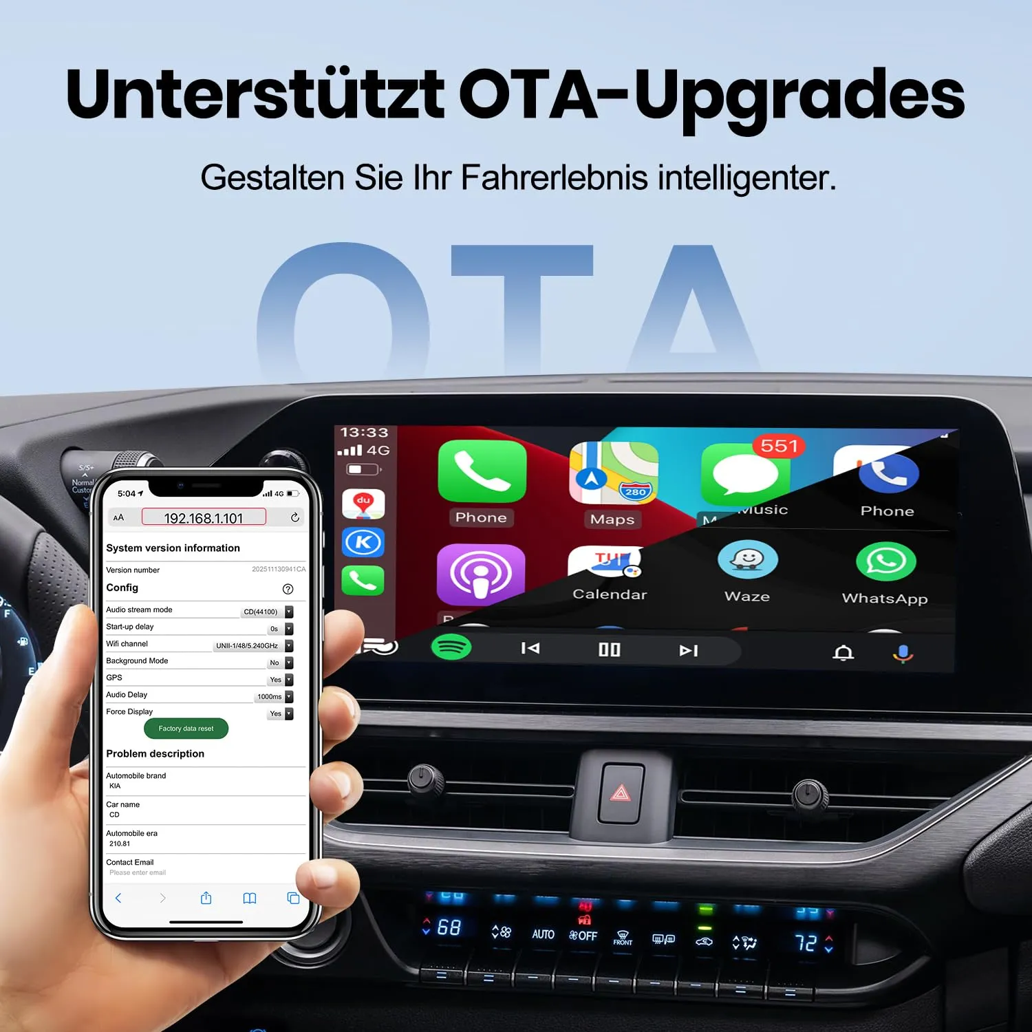 MMB CP-Ultra Adattatore Wireless CarPlay e Android Auto 2 in 1, Wi-Fi 6, Bluetooth 5.4, Nero - immagine 6