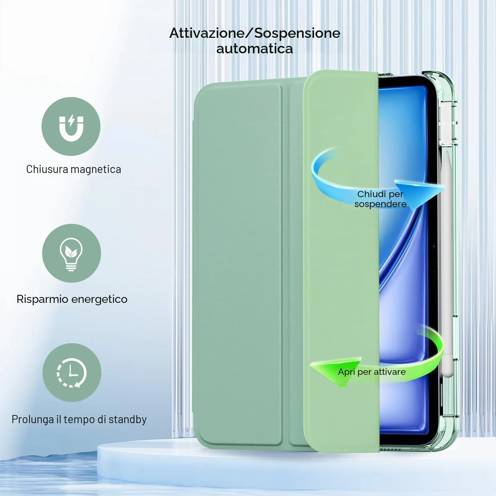 MoKo Cover per iPad Air 11 Pollici (M4/M3/M2) 2026/2025/2024 con Portapenna - immagine 7