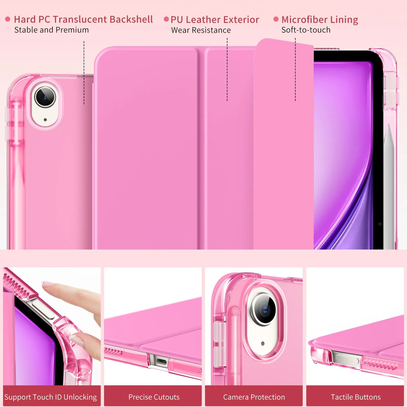MoKo Cover per iPad Air 11 Pollici (M4/M3/M2) 2024/2025/2026 con Portapenna - immagine 3