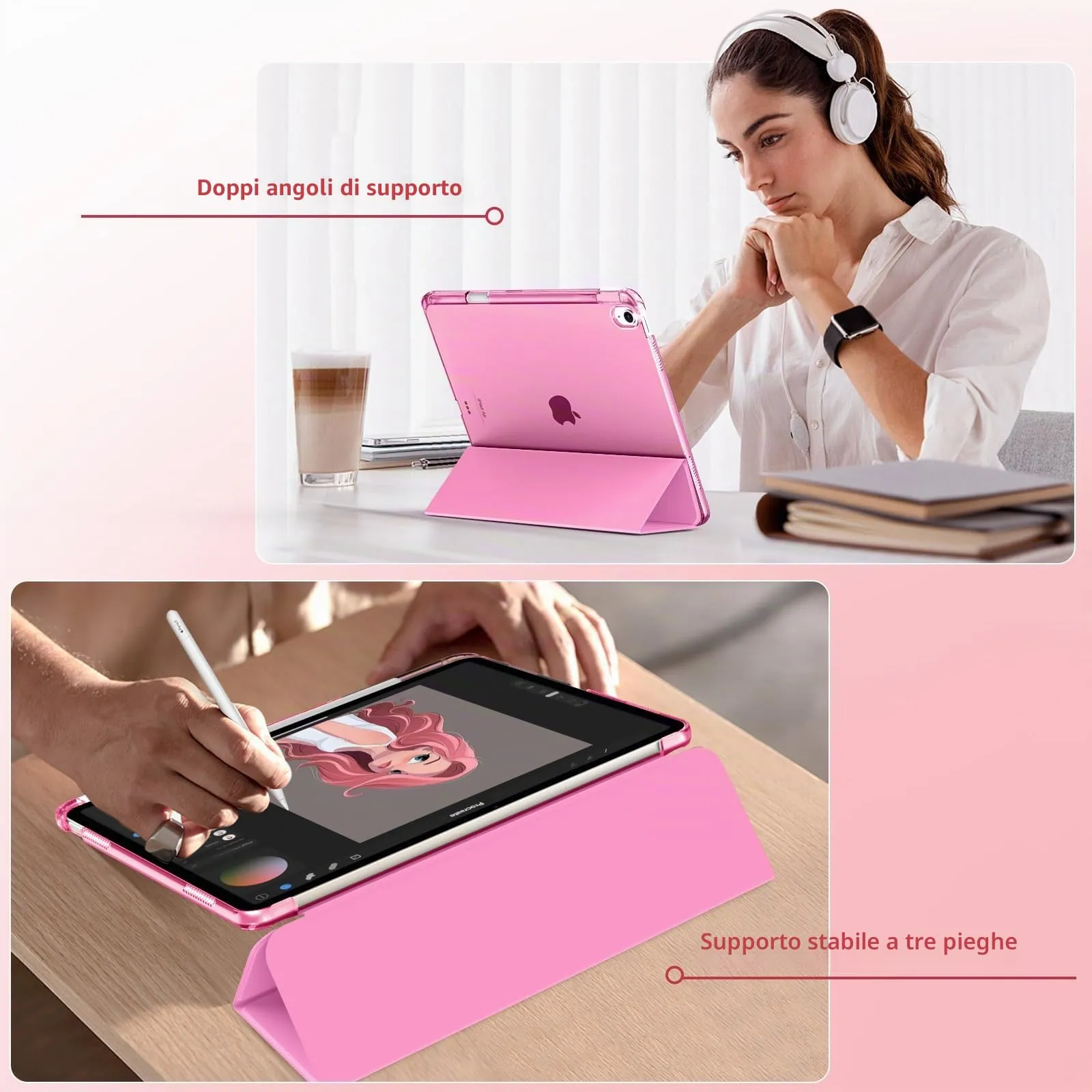 MoKo Cover per iPad Air 11 Pollici (M4/M3/M2) 2024/2025/2026 con Portapenna - immagine 4