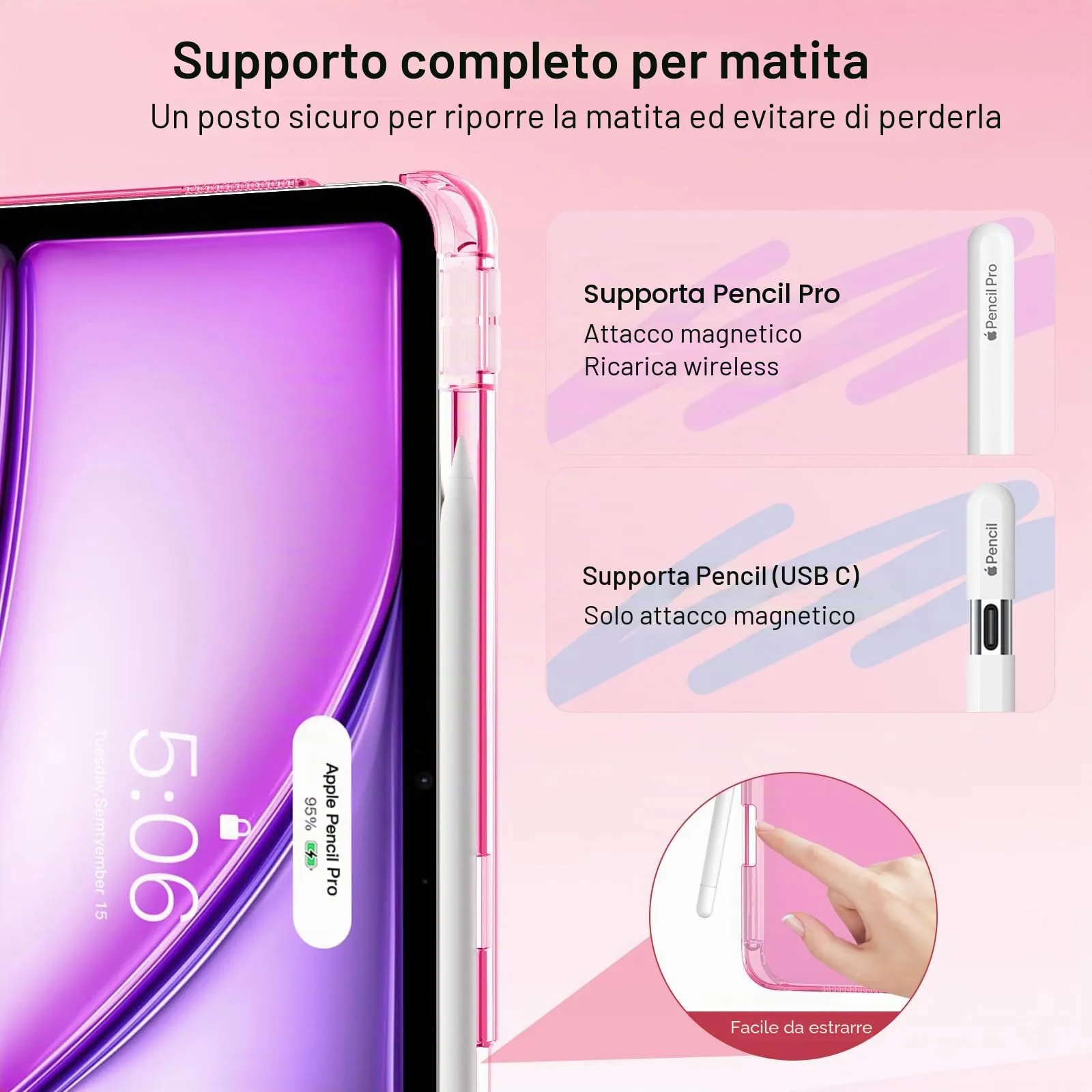 MoKo Cover per iPad Air 11 Pollici (M4/M3/M2) 2024/2025/2026 con Portapenna - immagine 6