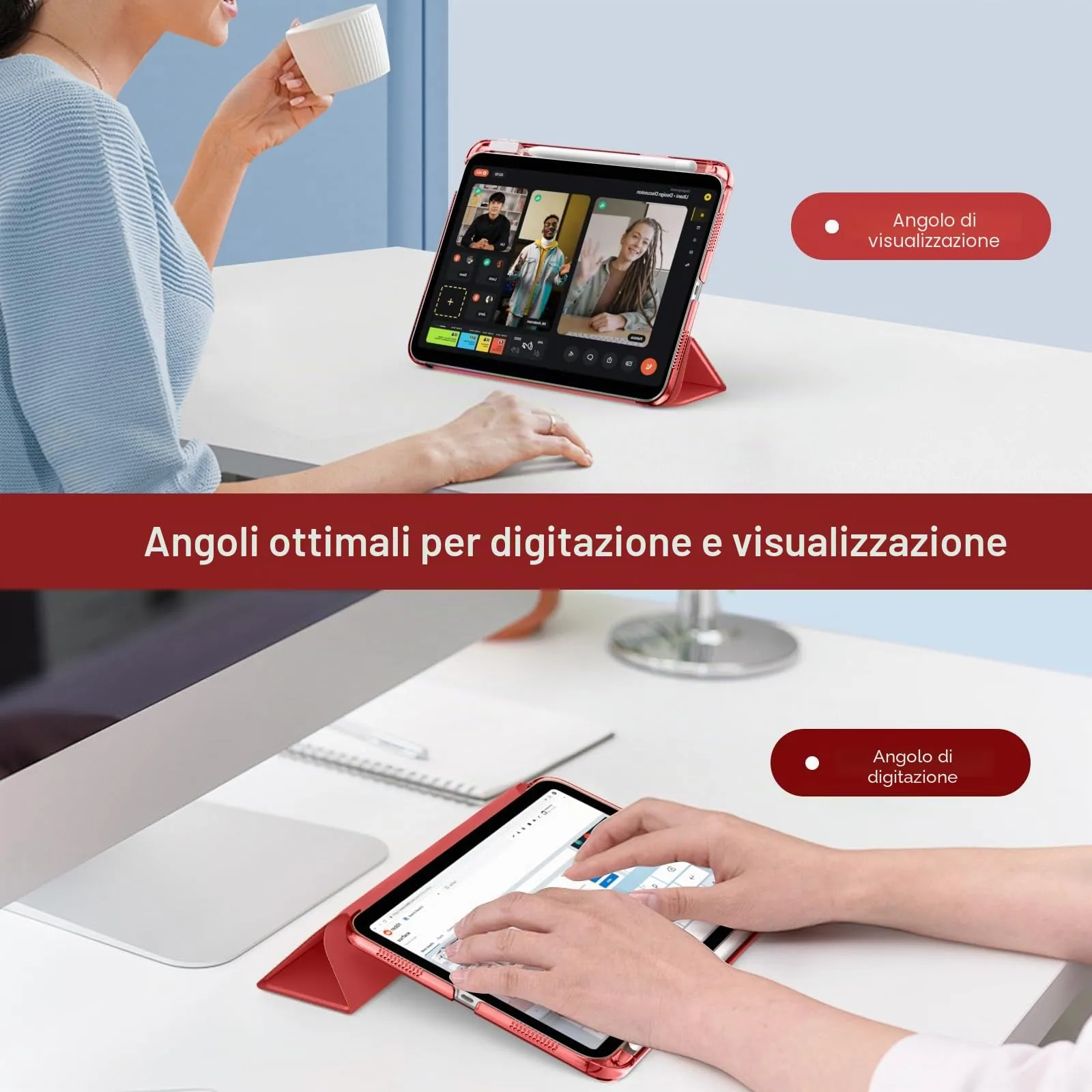 MoKo Cover per iPad Air 11 Pollici (M4/M3/M2) con Portapenna - immagine 4