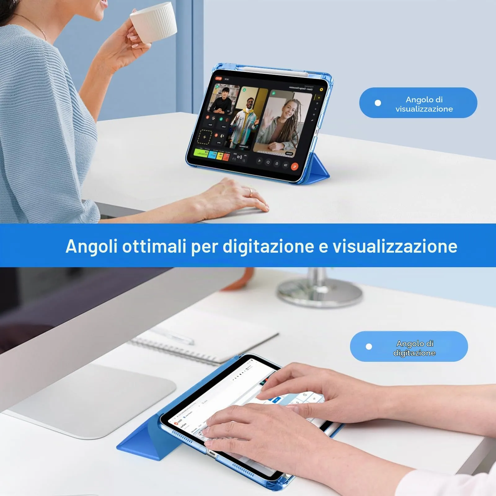 MoKo Cover per iPad Air 11 Pollici (M4/M3/M2) 2024/2025/2026 con Portapenna - immagine 4