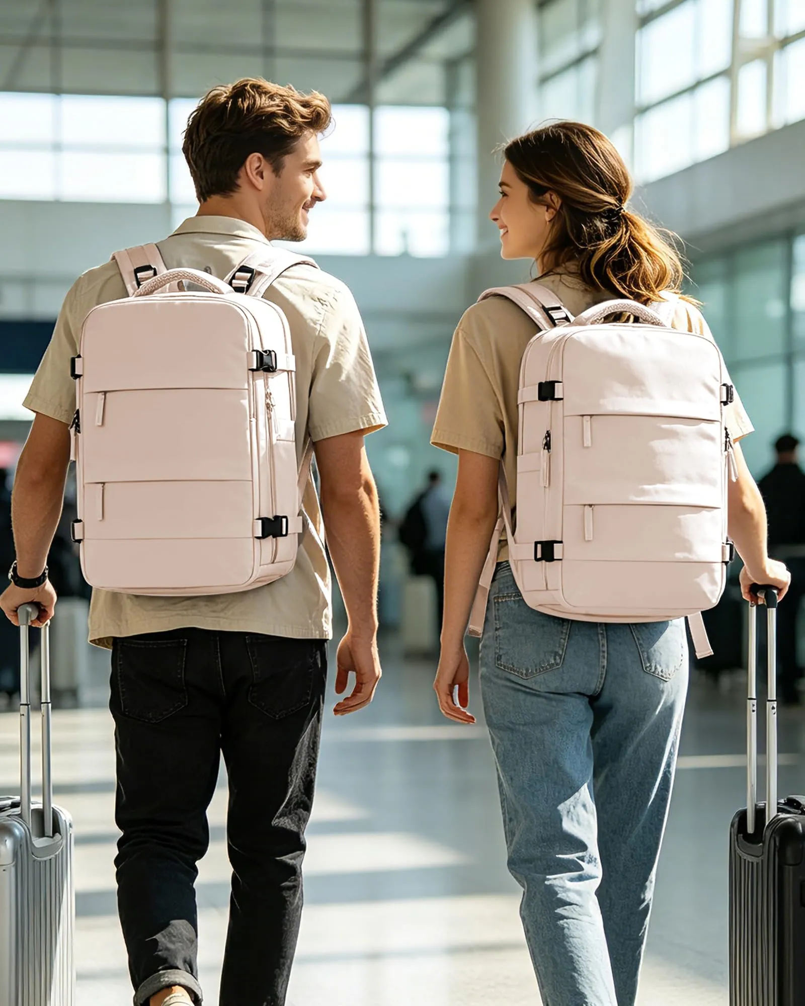 BJLFS Zaino da Viaggio Ryanair 40x30x20 Sottovuoto con Pompa - immagine 2
