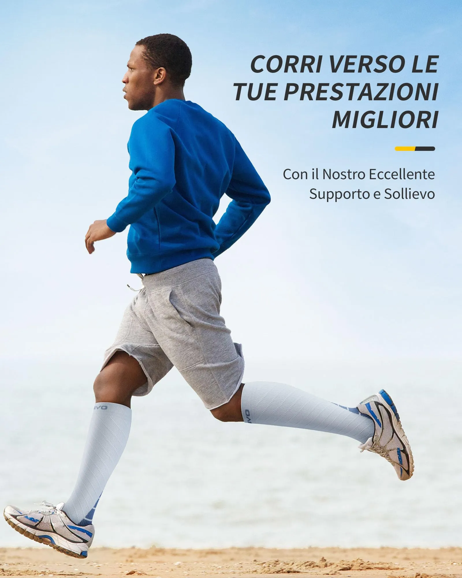 CAMBIVO Calze Compressione Graduata 20-30mmHg, 2 Paia, Donna e Uomo - immagine 5