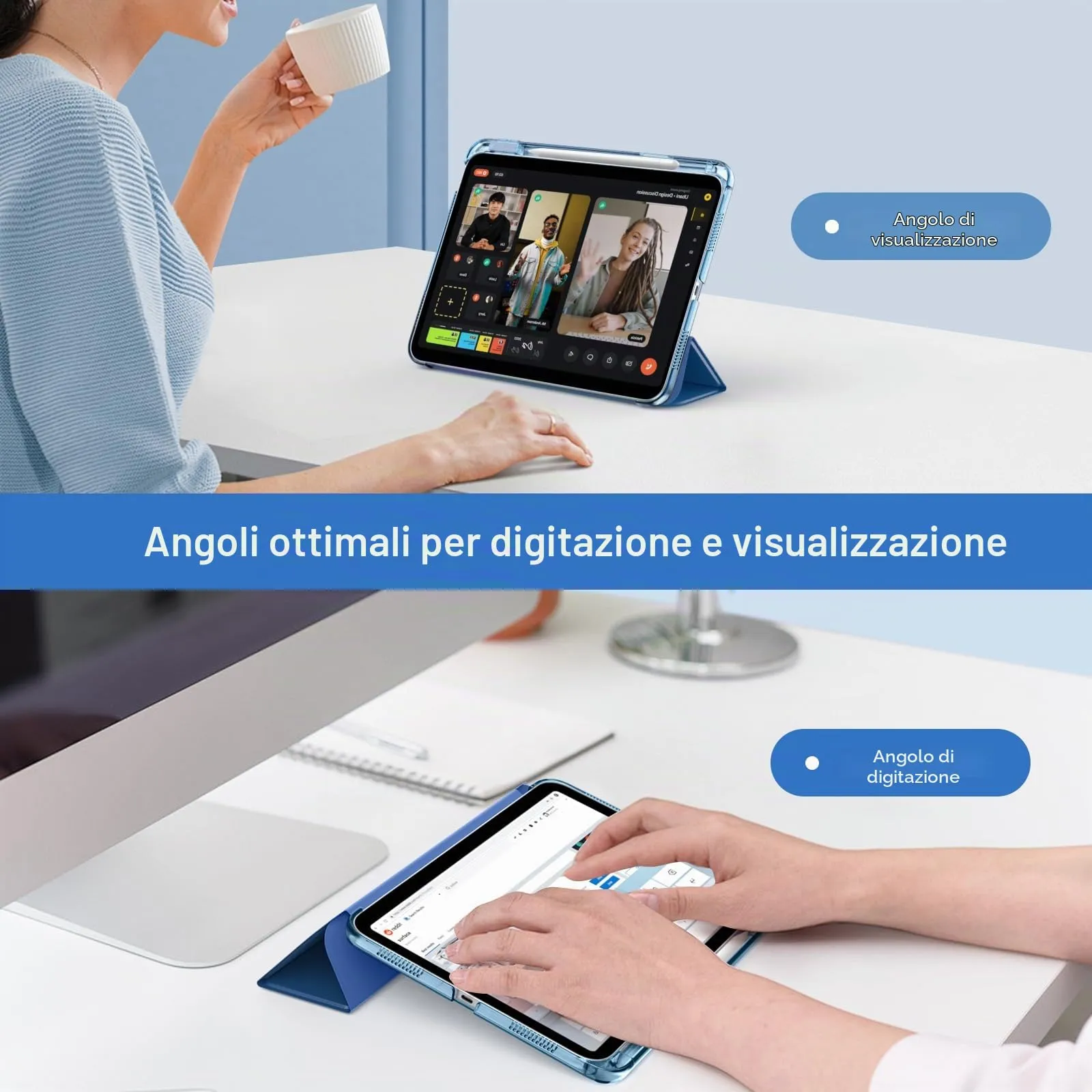 MoKo Cover per iPad Air 11 Pollici (M4/M3/M2) 2024-2026 con Portapenna - immagine 4