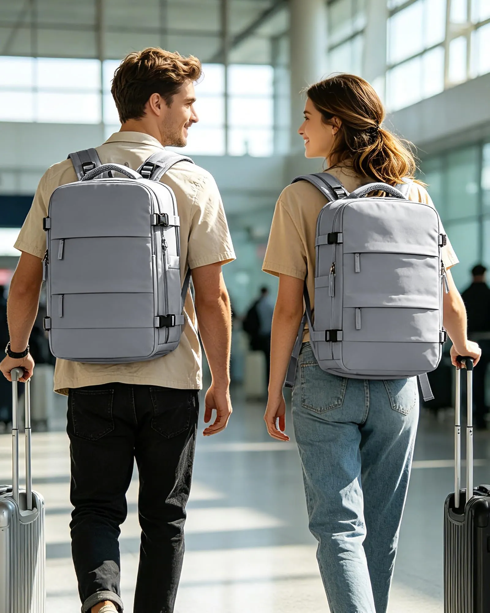 BJLFS Zaino da Viaggio Ryanair 40x30x20 Sottovuoto con Pompa - immagine 2