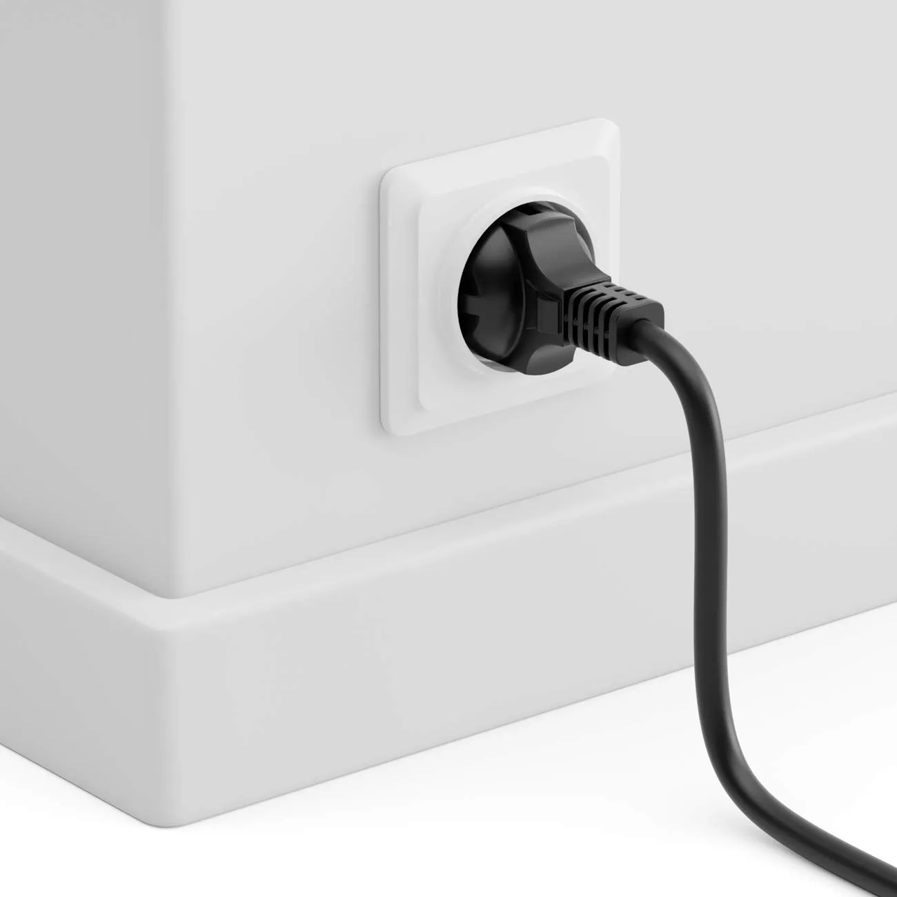 deleyCON Cavo di Alimentazione 6m Spina Tipo F a Presa C13 per PC Monitor Stampante Proiettore - Nero - immagine 4