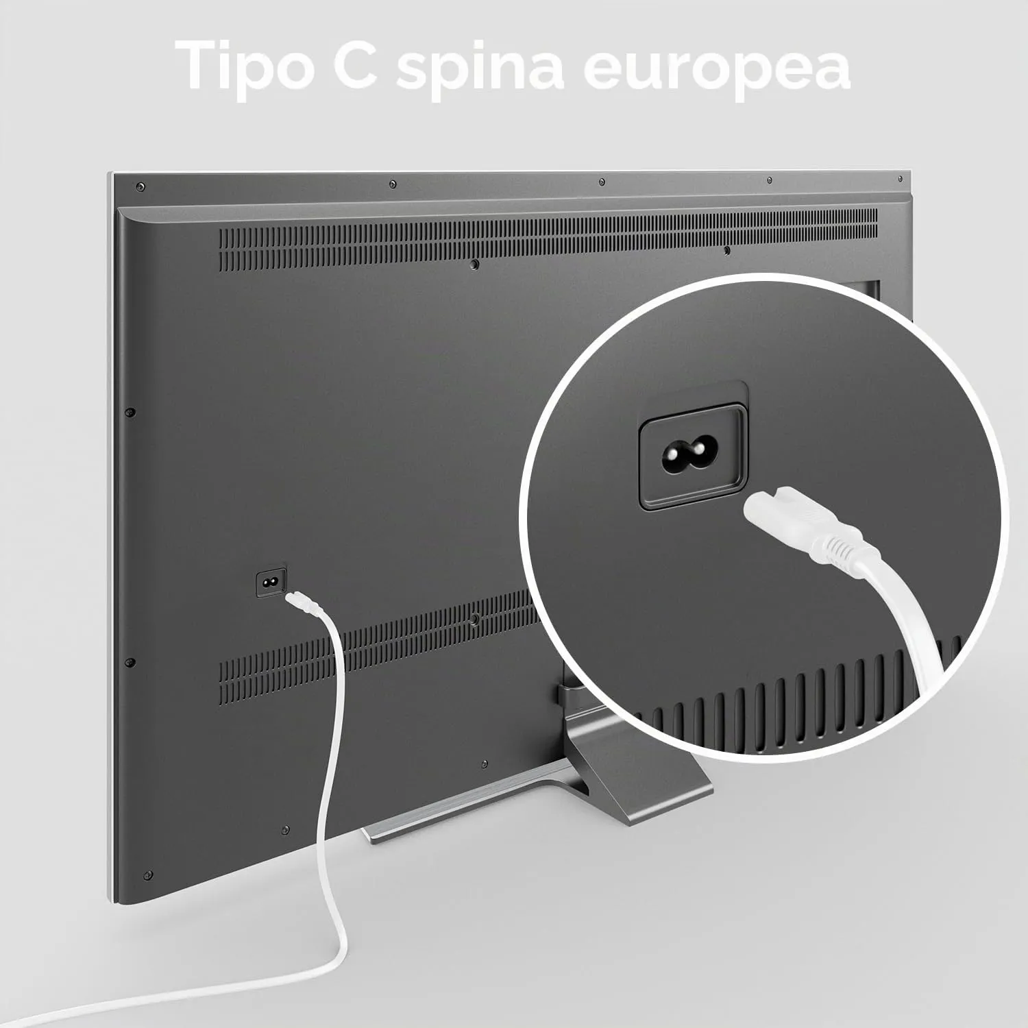 deleyCON Cavo di Alimentazione Europlug a Presa C7, 4m - Bianco - immagine 7