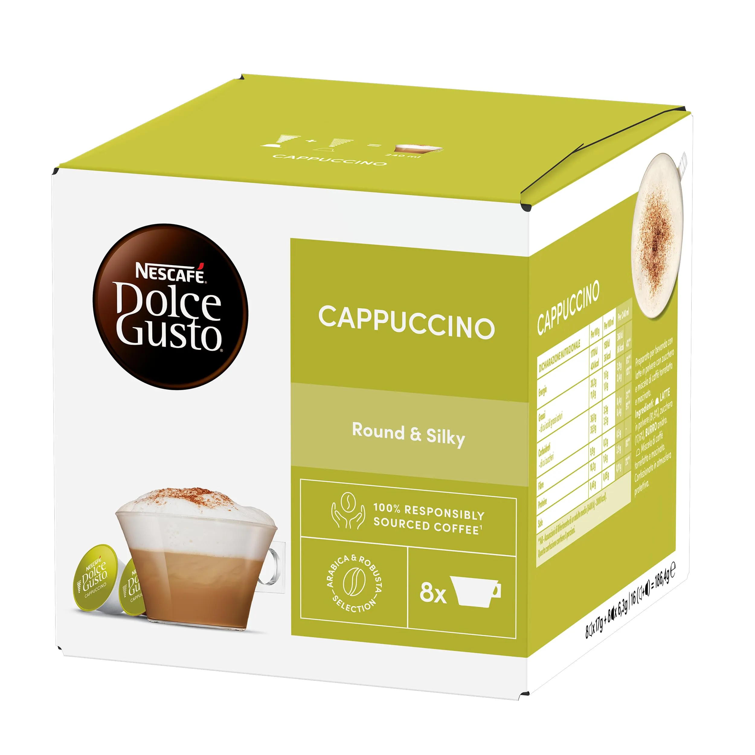 Nescafé Dolce Gusto Genio S De'Longhi Coffee Machine with 32 Capsules (Cappuccino and Espresso Milano) - immagine 2