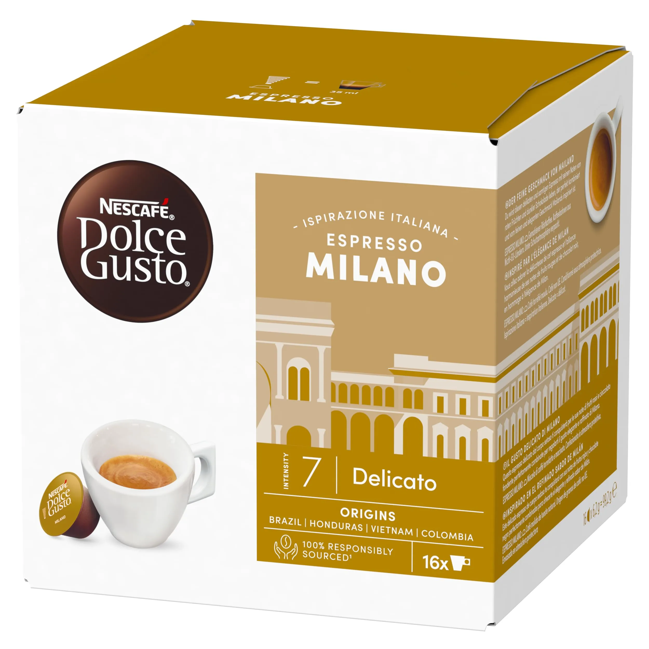 Nescafé Dolce Gusto Genio S De'Longhi Coffee Machine with 32 Capsules (Cappuccino and Espresso Milano) - immagine 3