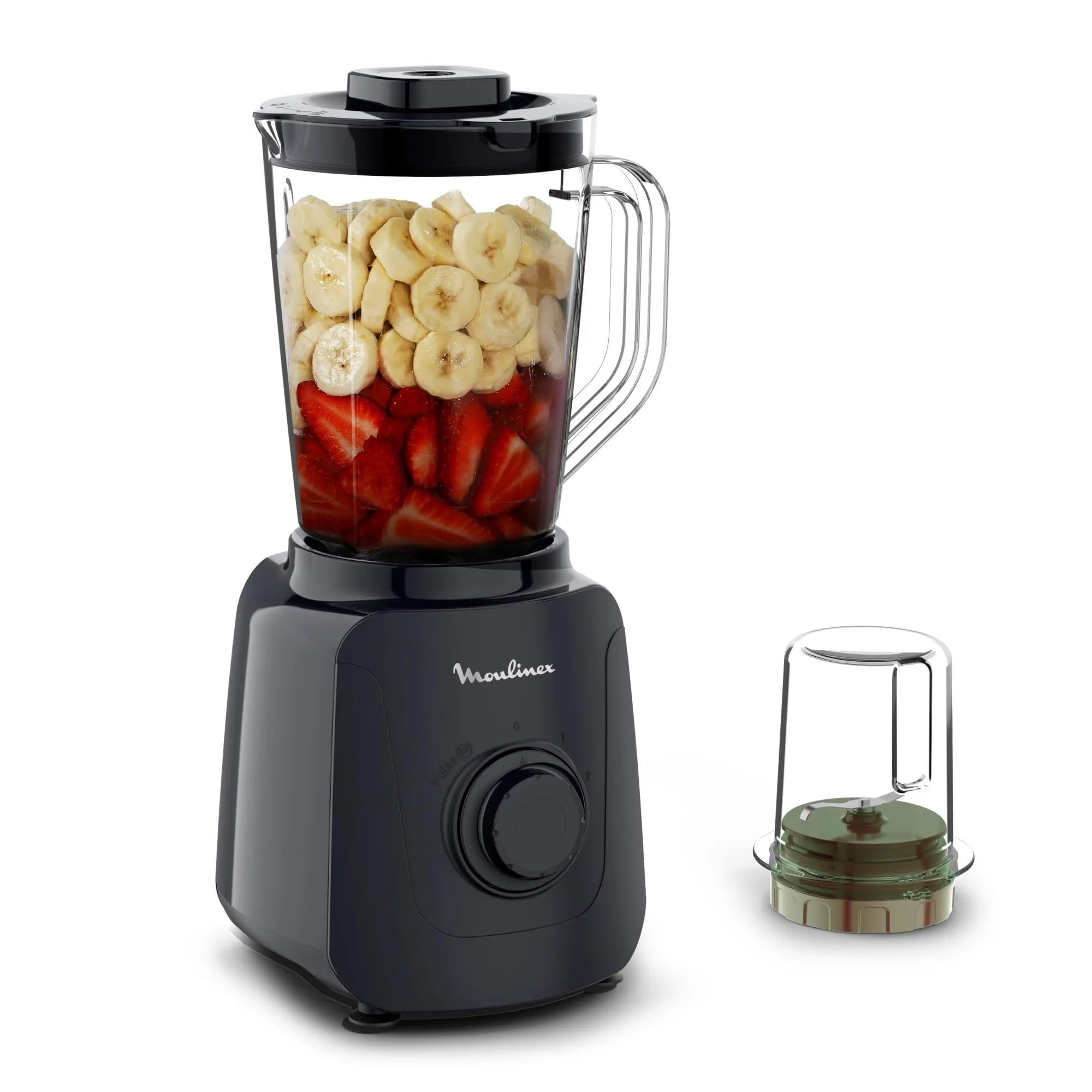 Moulinex Blendforce Essential Frullatore Multifunzione, 450 W, 1.85 L, Black Knight, LM4118 - immagine 1
