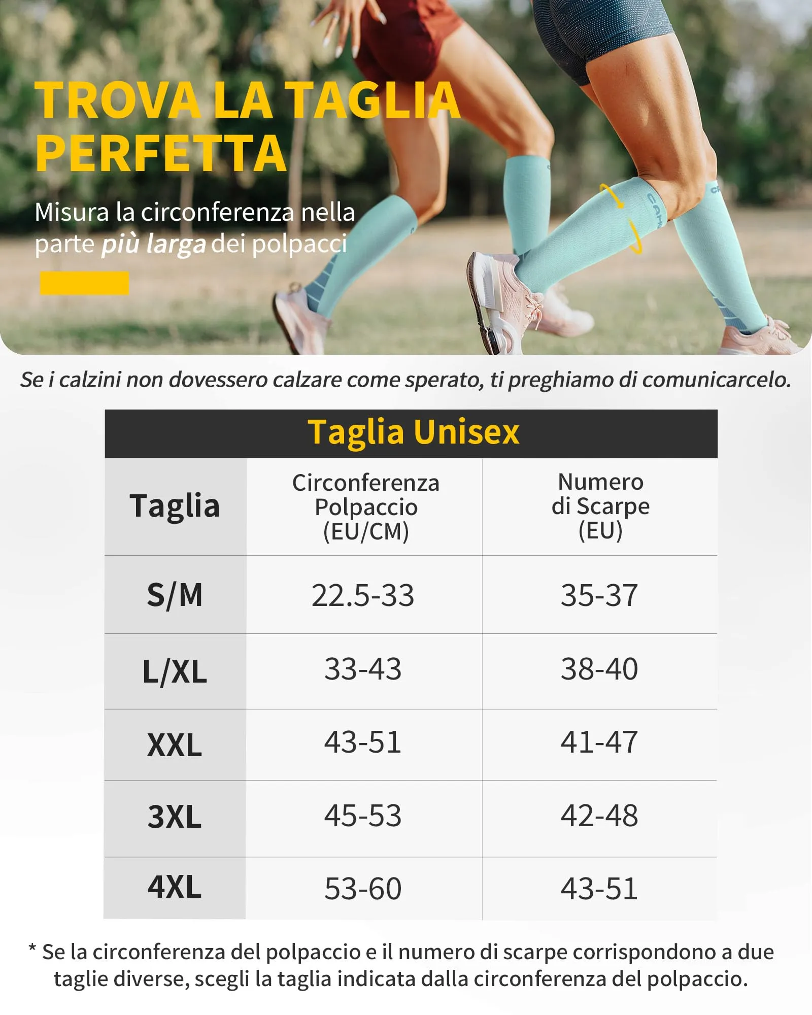 CAMBIVO Calze Compressione Graduata 20-30mmHg, Donna e Uomo, 2 Paia - immagine 2