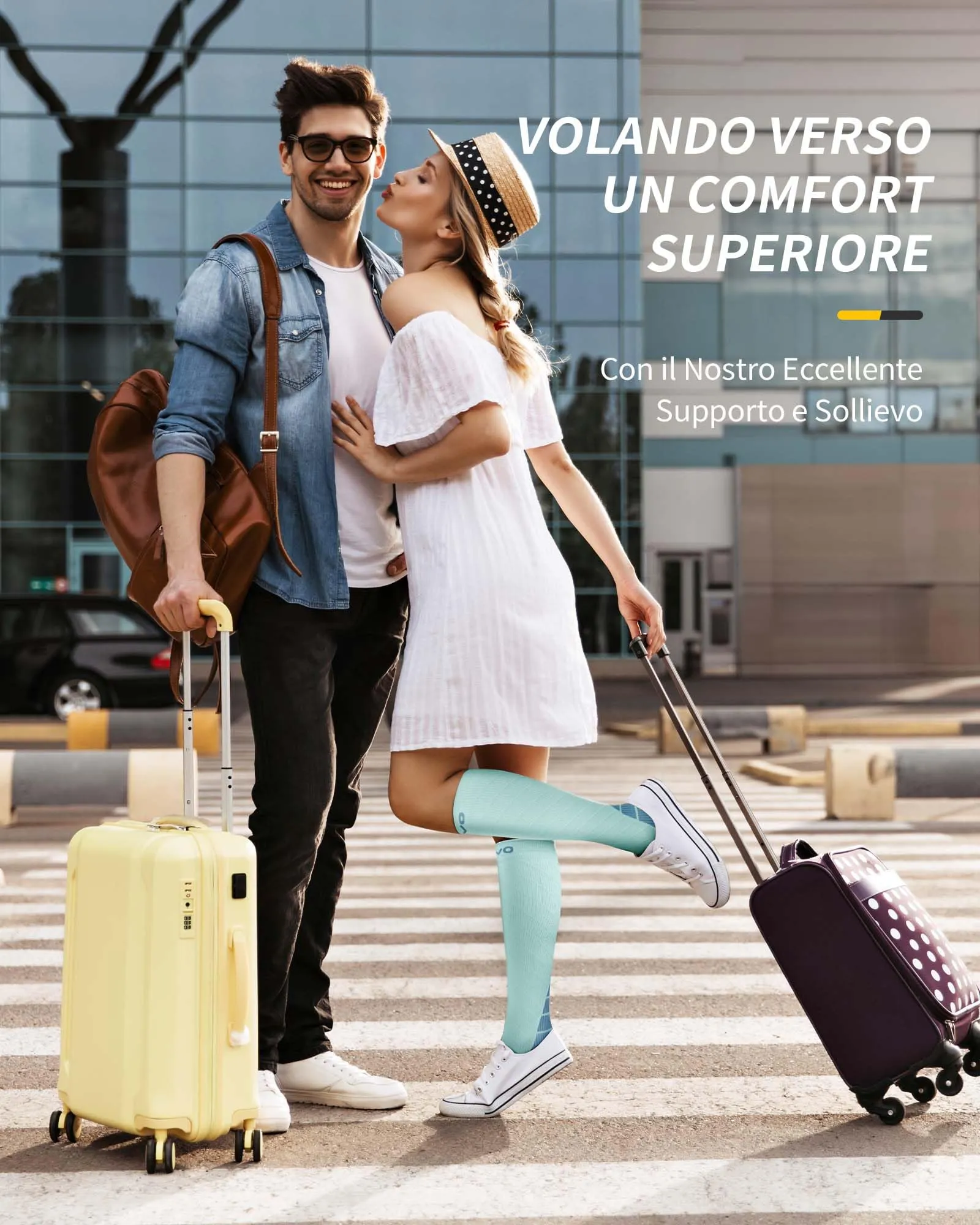 CAMBIVO Calze Compressione Graduata 20-30mmHg, Donna e Uomo, 2 Paia - immagine 6