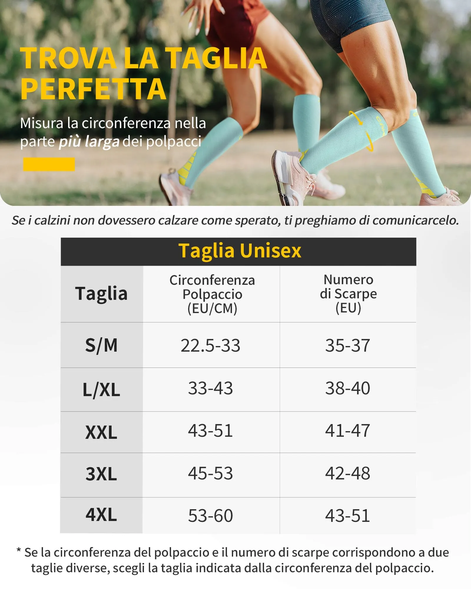CAMBIVO Calze Compressione Graduata 20-30mmHg, 2 Paia, Donna e Uomo - immagine 2